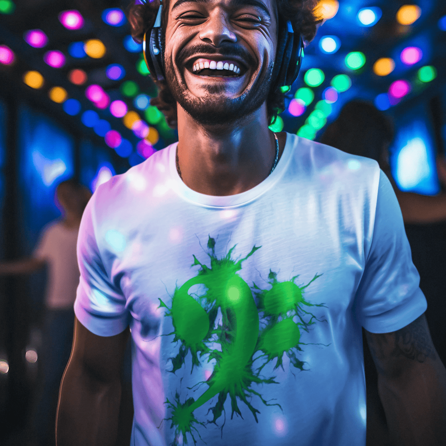 T-shirt featuring a musical symbol: a bass clef