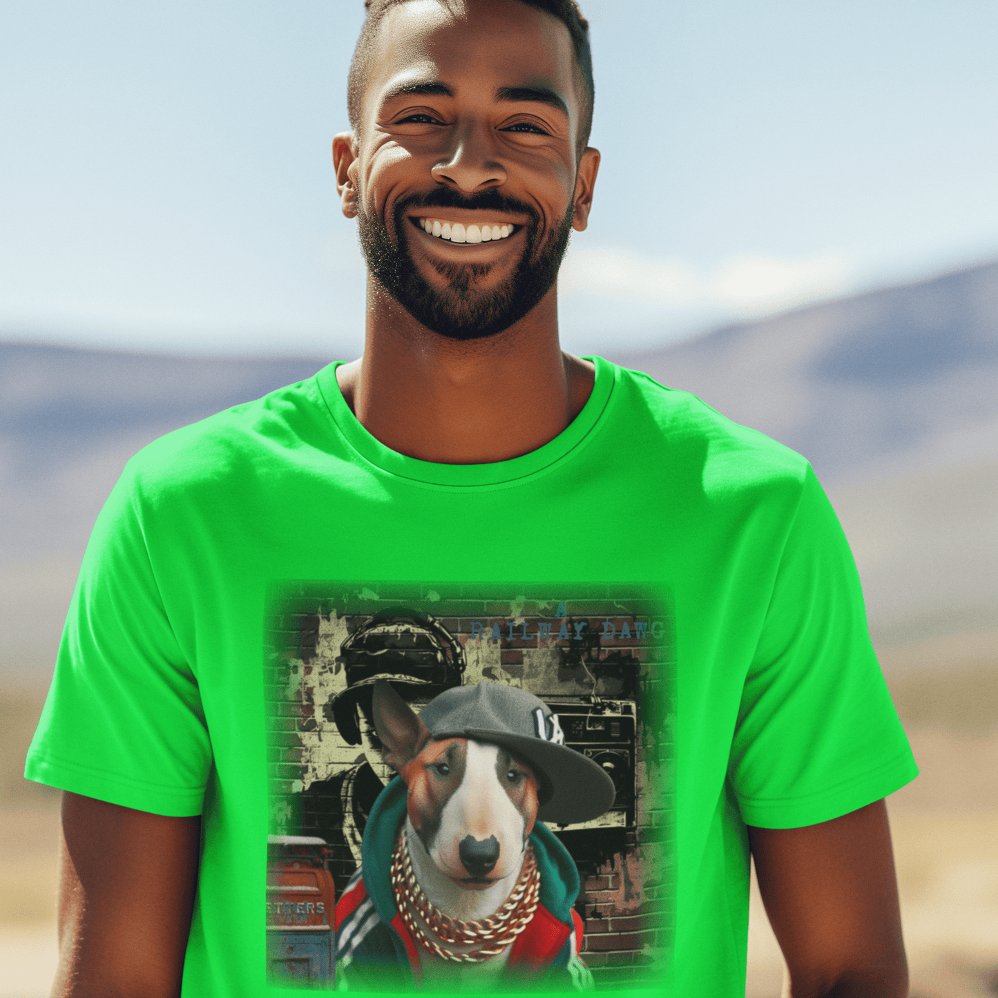 Bull Terrier Hip-Hop Super Star T-Shirt.