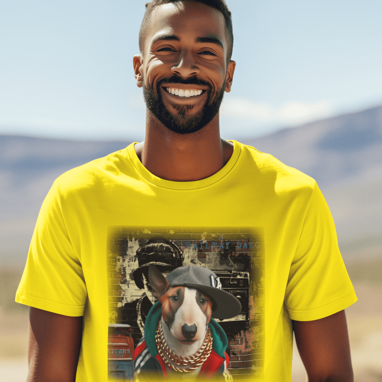 Bull Terrier Hip-Hop Super Star T-Shirt.