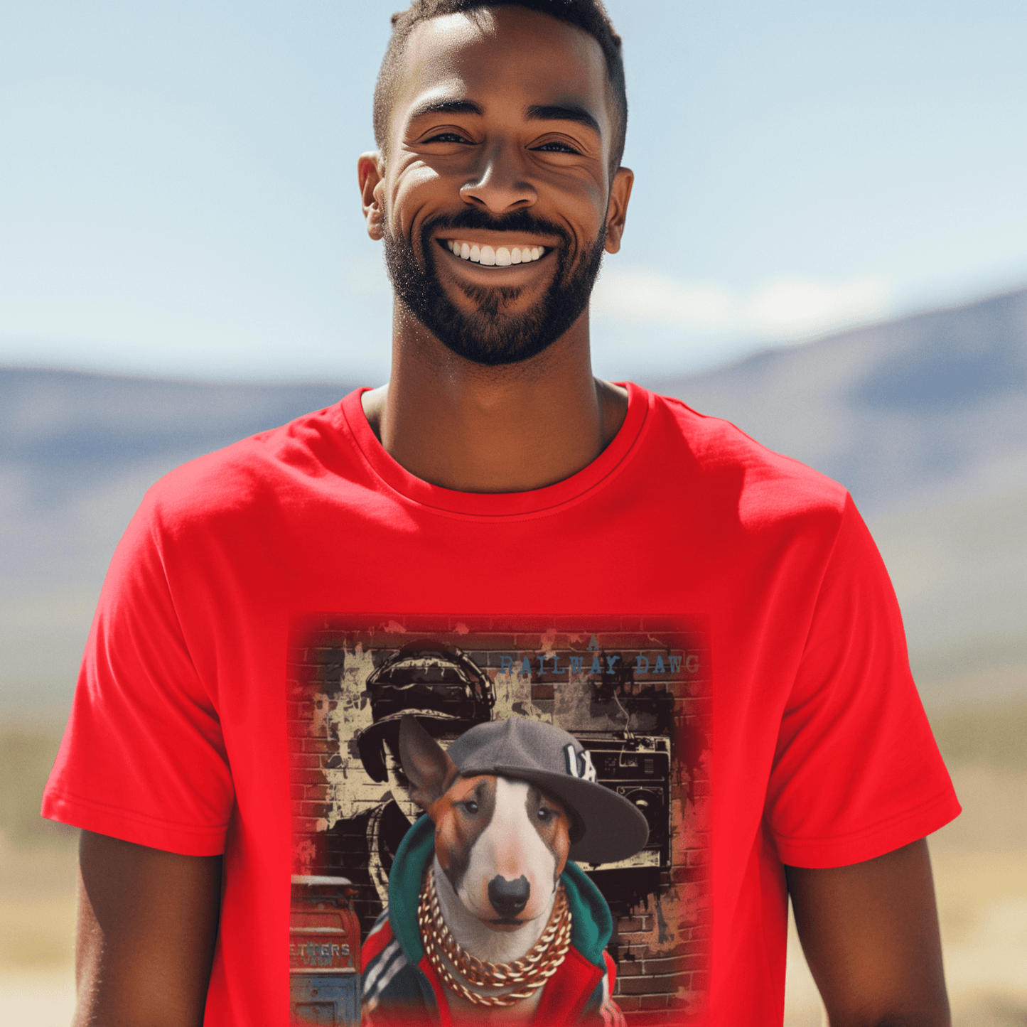 Bull Terrier Hip-Hop Super Star T-Shirt.
