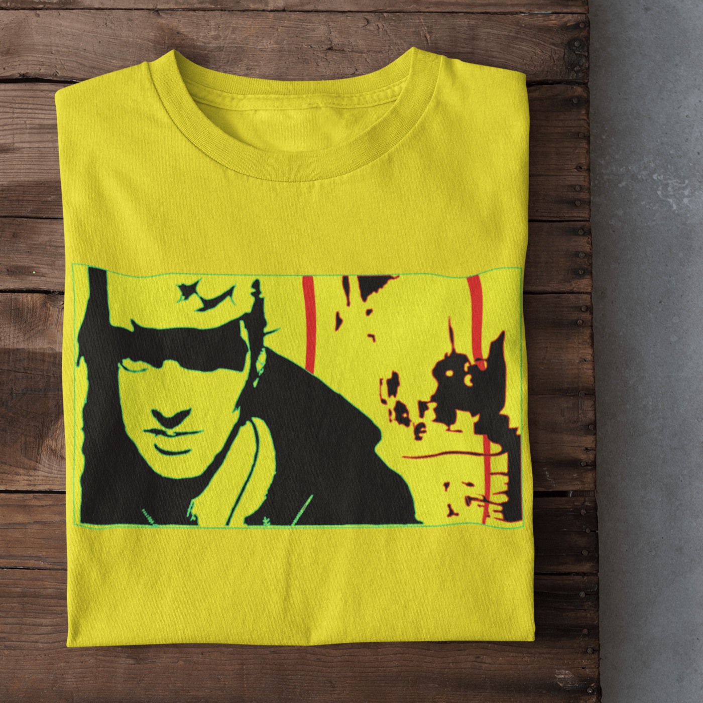 T-shirt featuring a portrait of Joe Strummer, lead singer of The Clash.