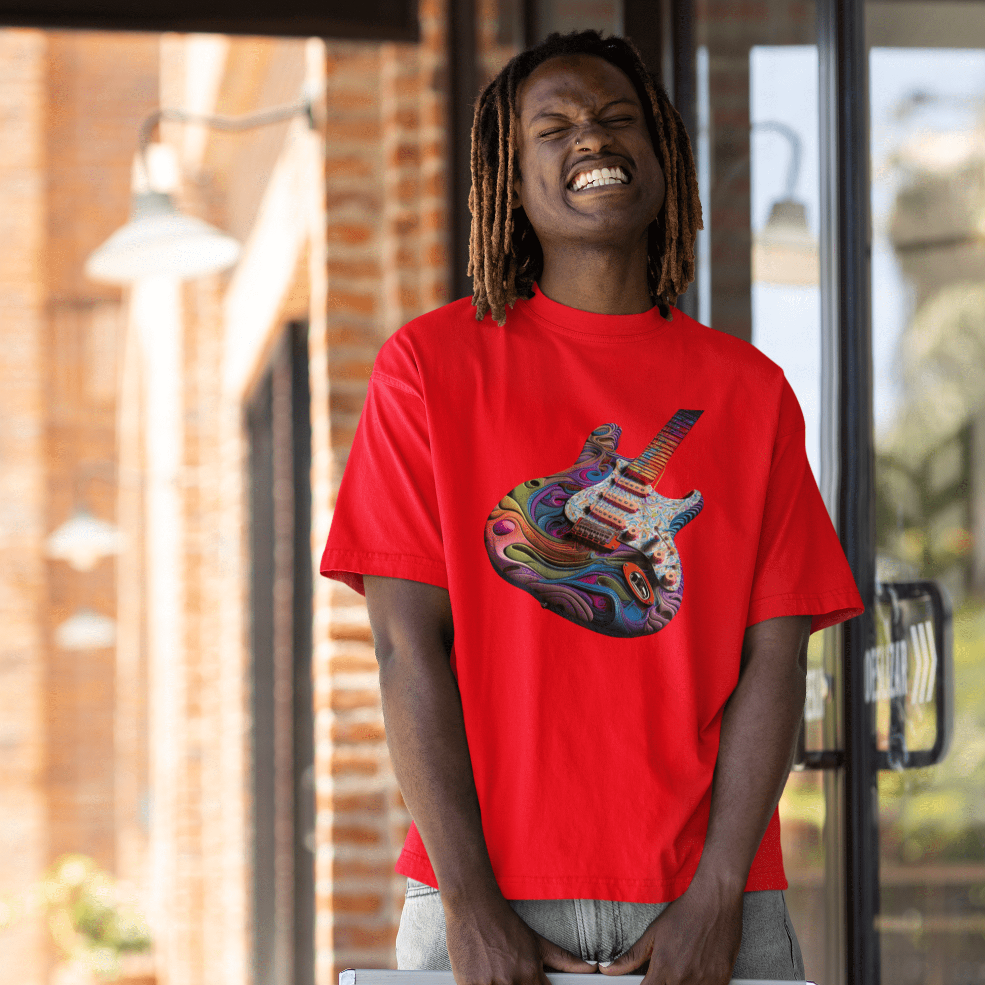 Psychedelic Fender Stratocaster T-Shirt