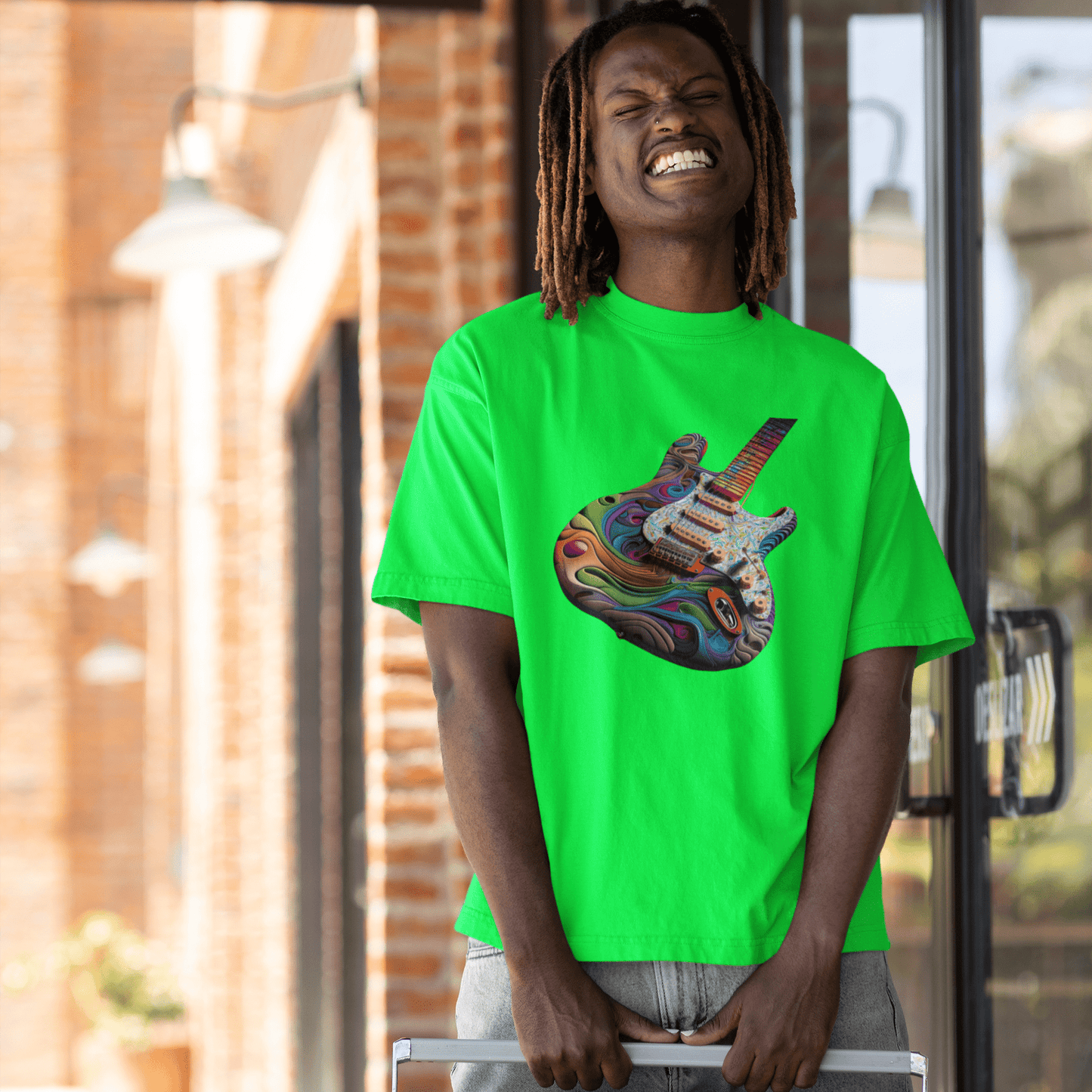 Psychedelic Fender Stratocaster T-Shirt