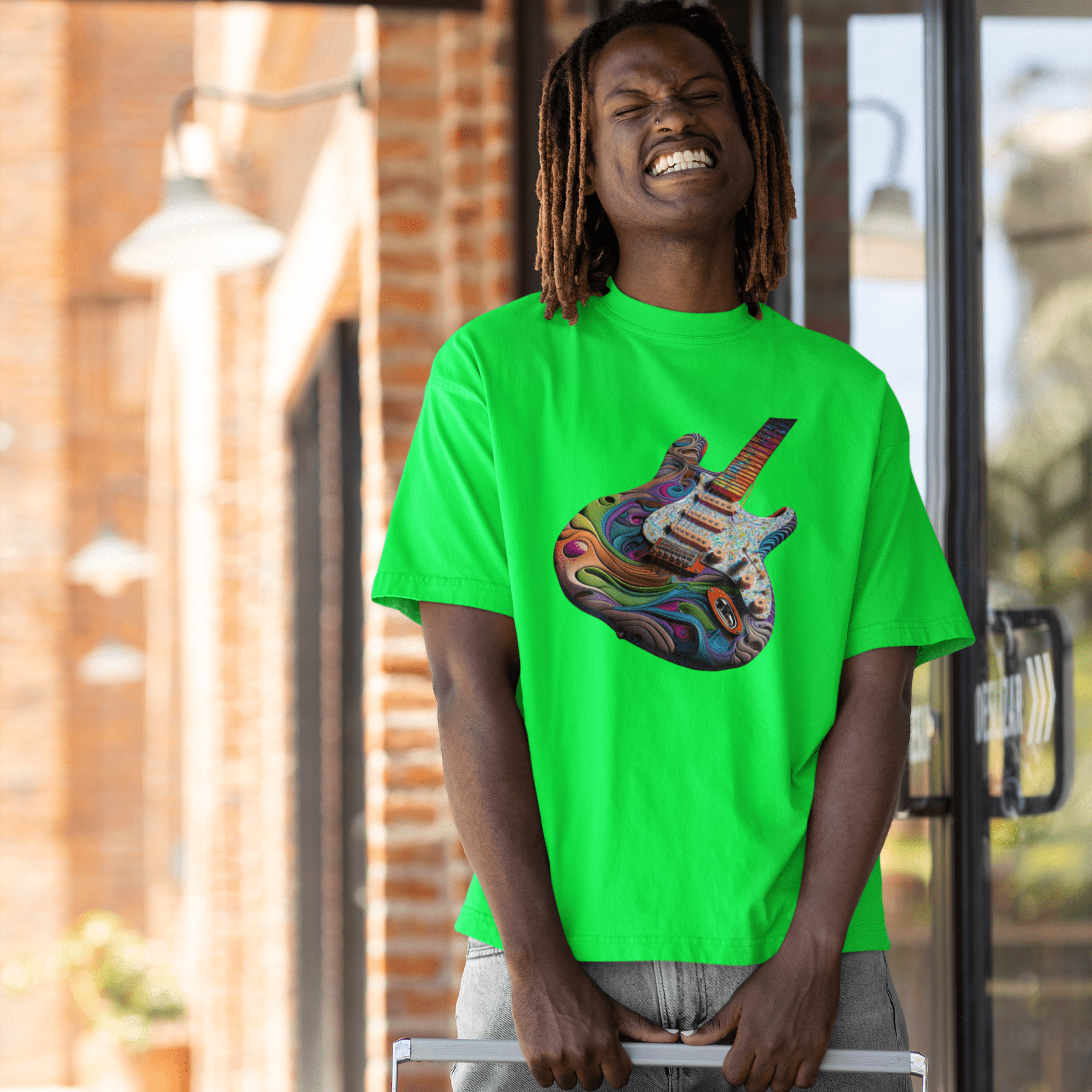 Psychedelic Fender Stratocaster T-Shirt