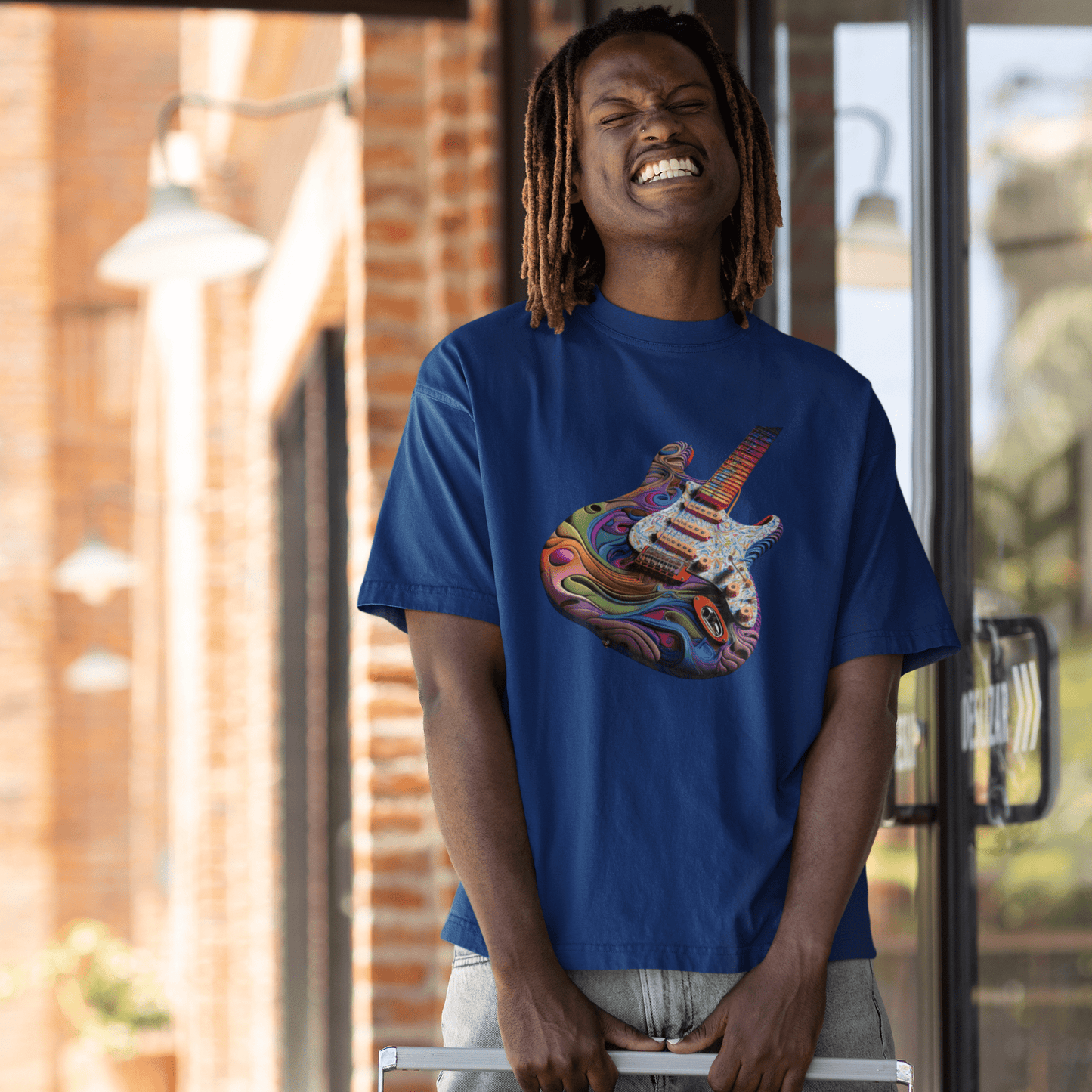 Psychedelic Fender Stratocater T-Shirt