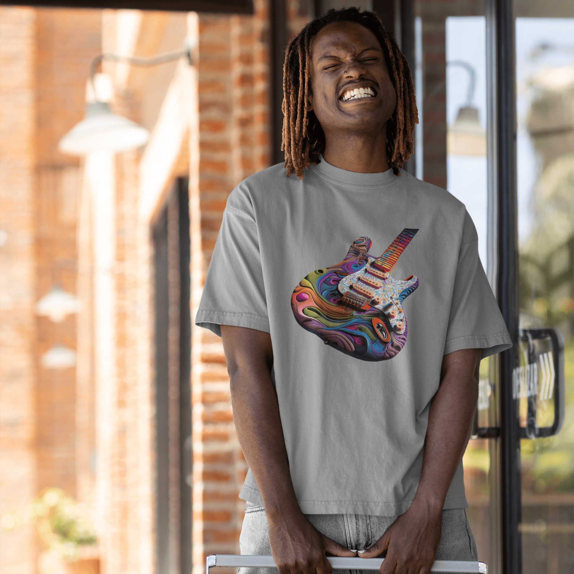 Psychedelic Fender Stratocaster T-Shirt