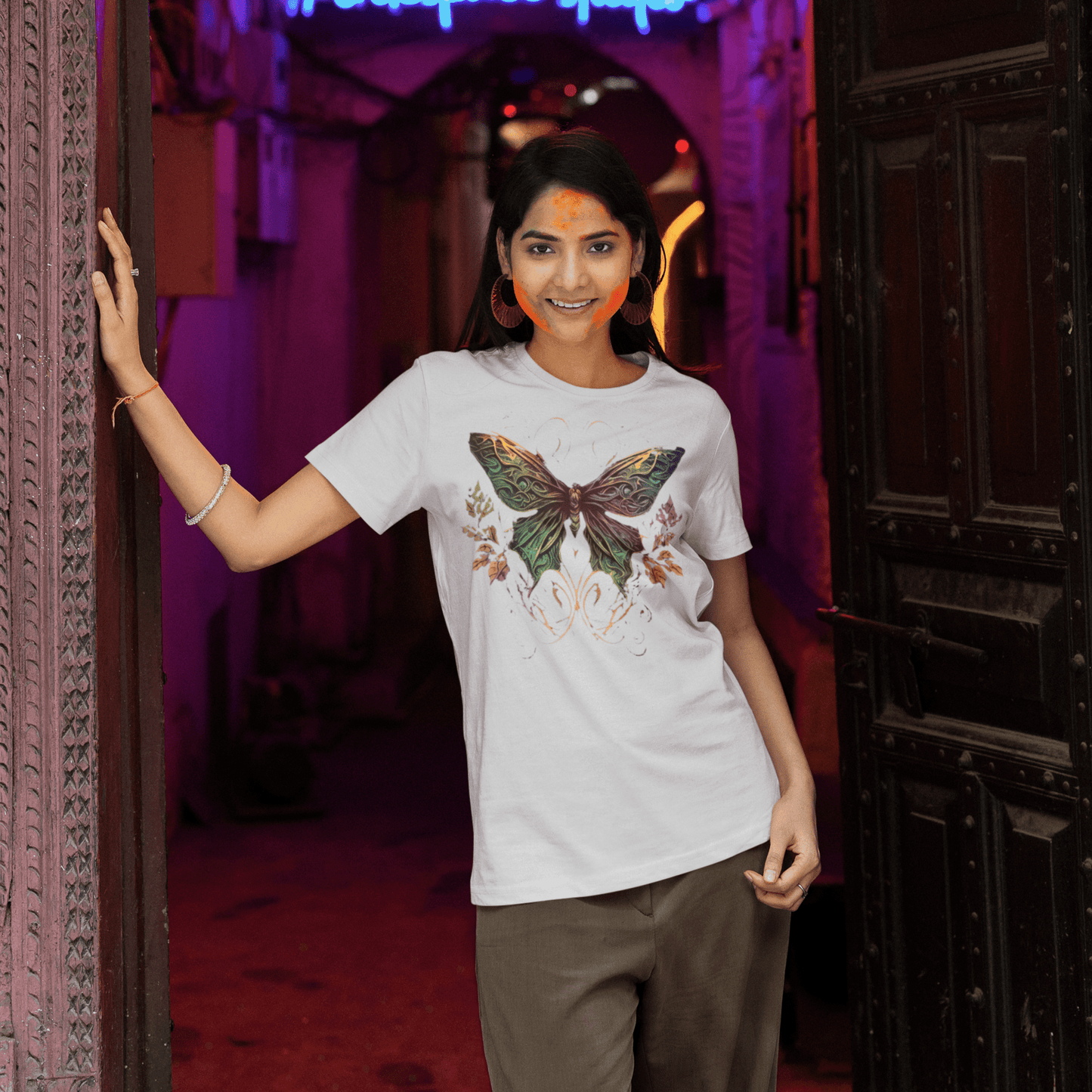T-shirt featuring a Celtic butterfly design