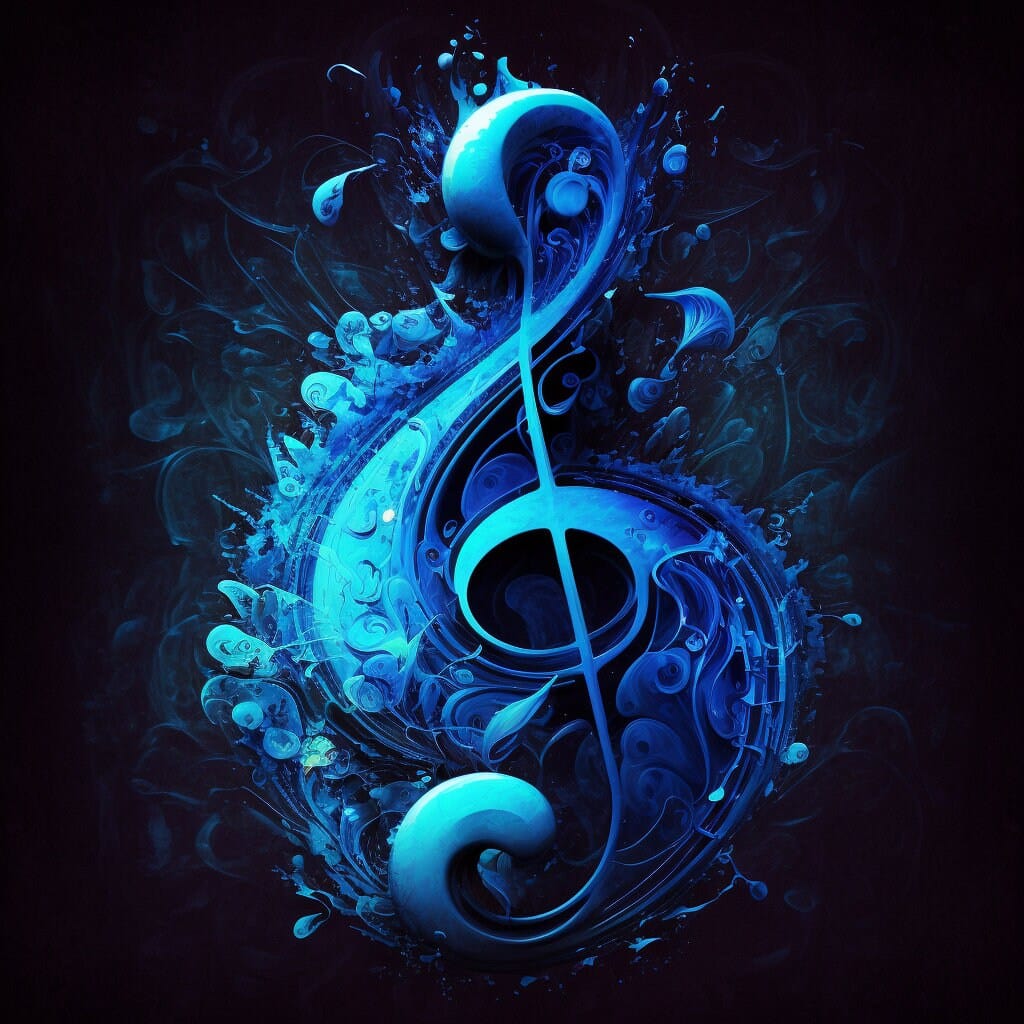 T-shirt featuring a musical symbol: a treble clef