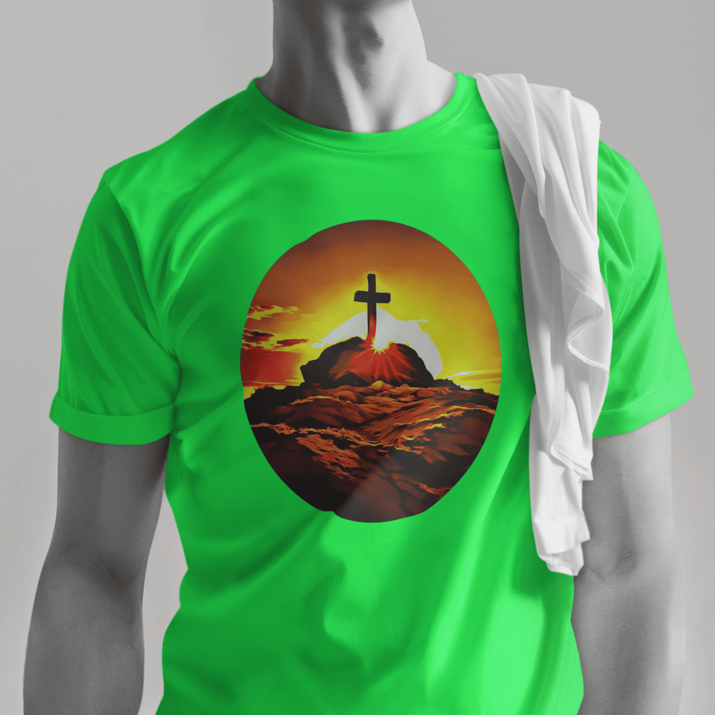 Graphic tee featuring a symbol of the Christian faith