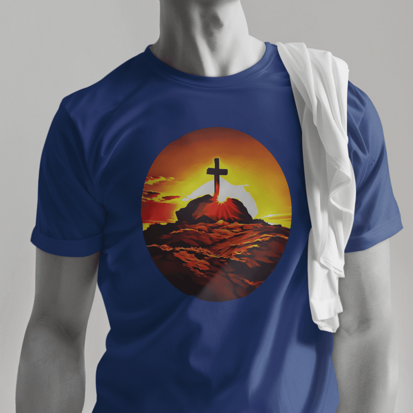 Graphic tee featuring a symbol of the Christian faith
