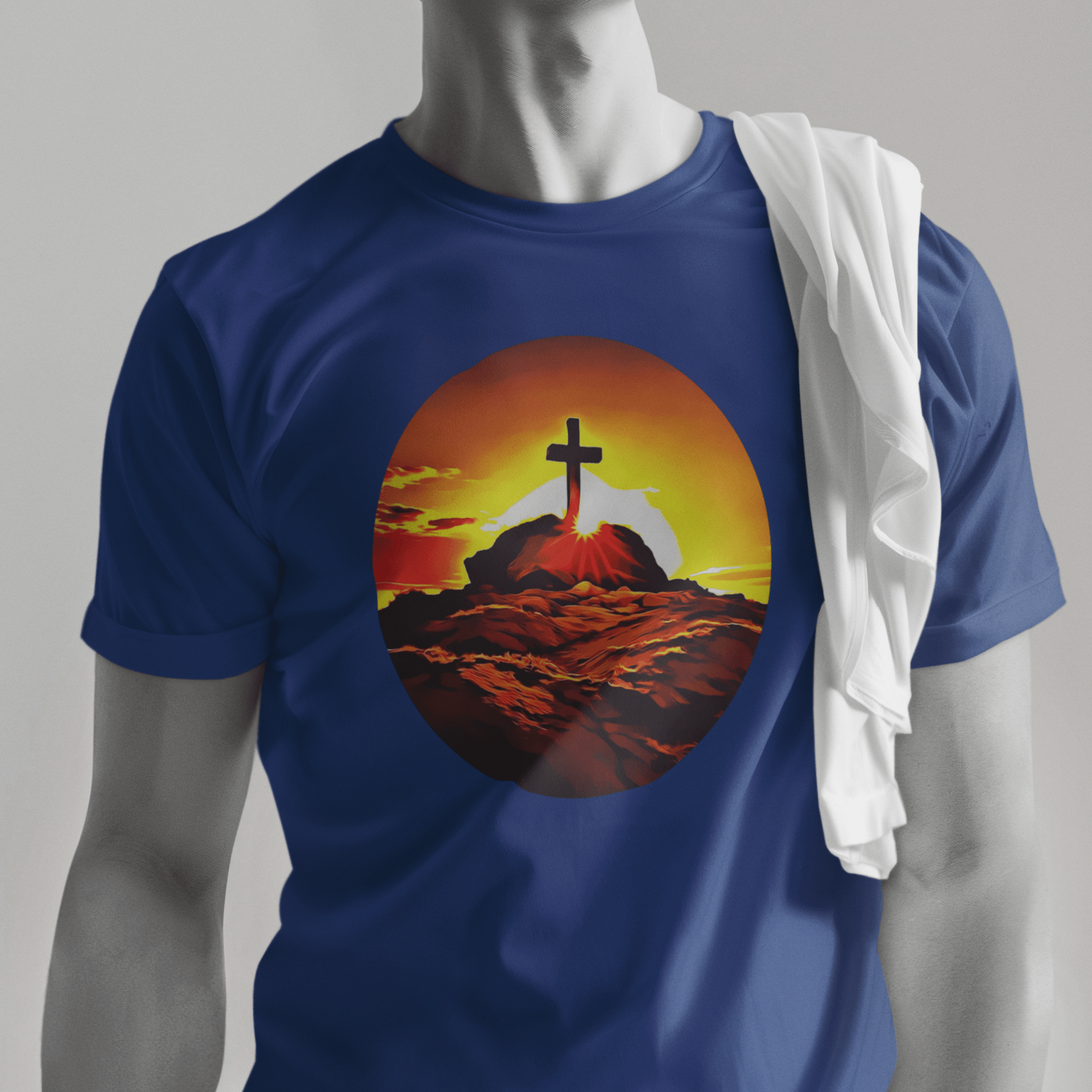 Graphic tee featuring a symbol of the Christian faith