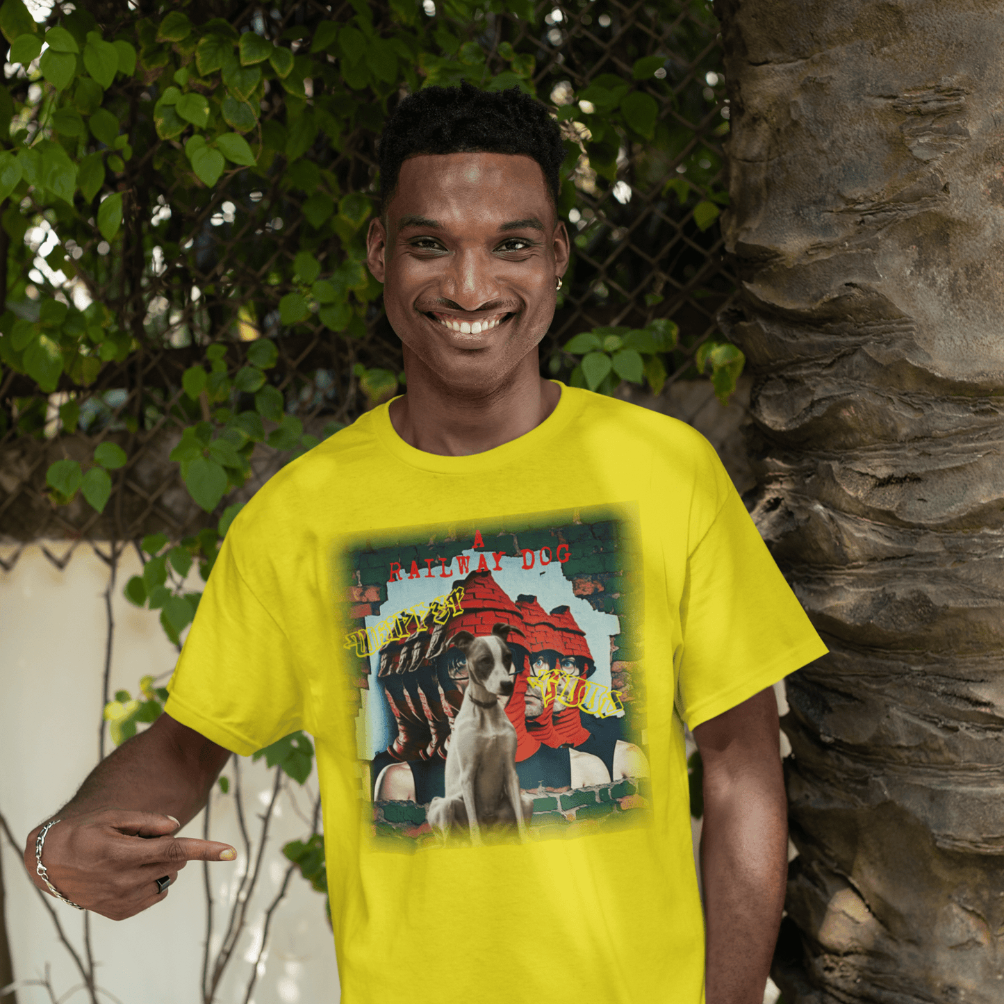 Printed Whippet Meets Devo T-Shirt | That Should Be on a T-Shirt