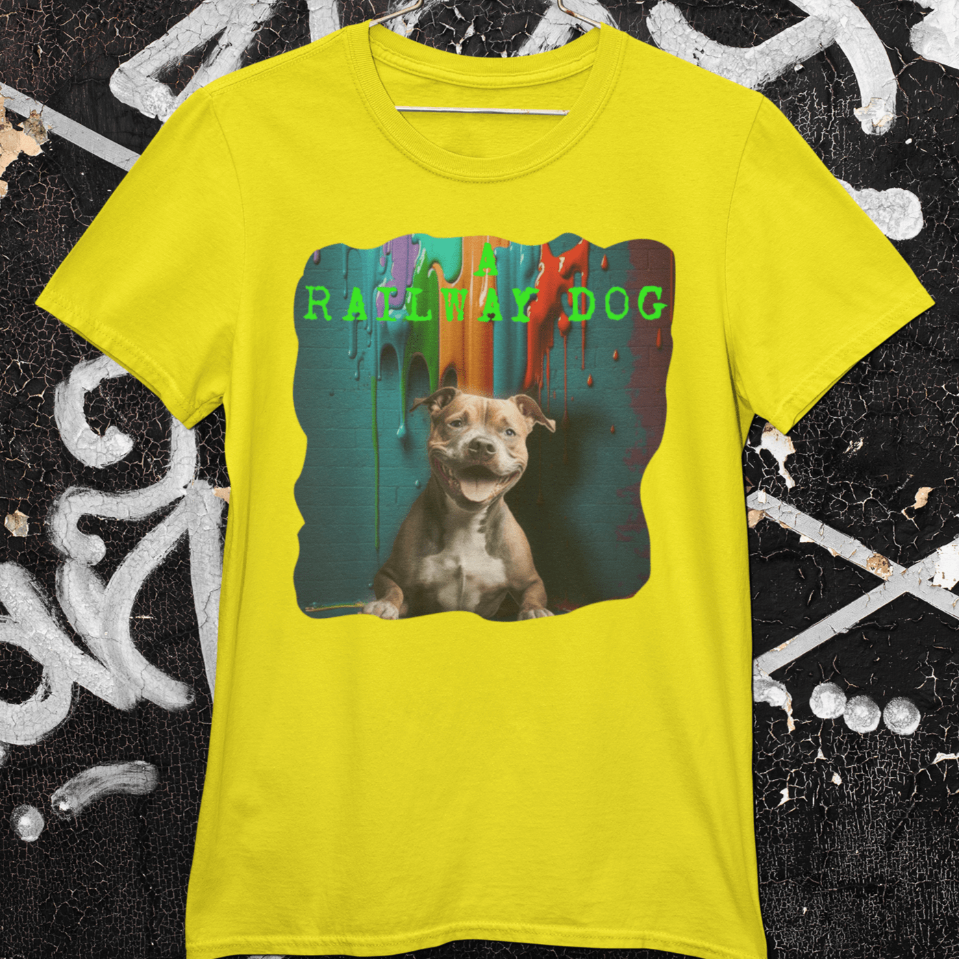 Splash of Colour Staffy T-Shirt | That Should Be on a T-Shirt