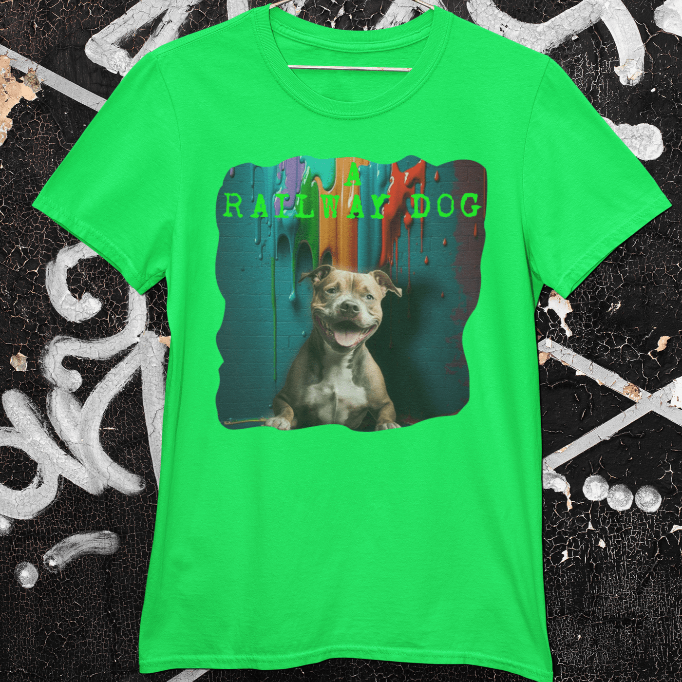 Splash of Colour Staffy T-Shirt | That Should Be on a T-Shirt