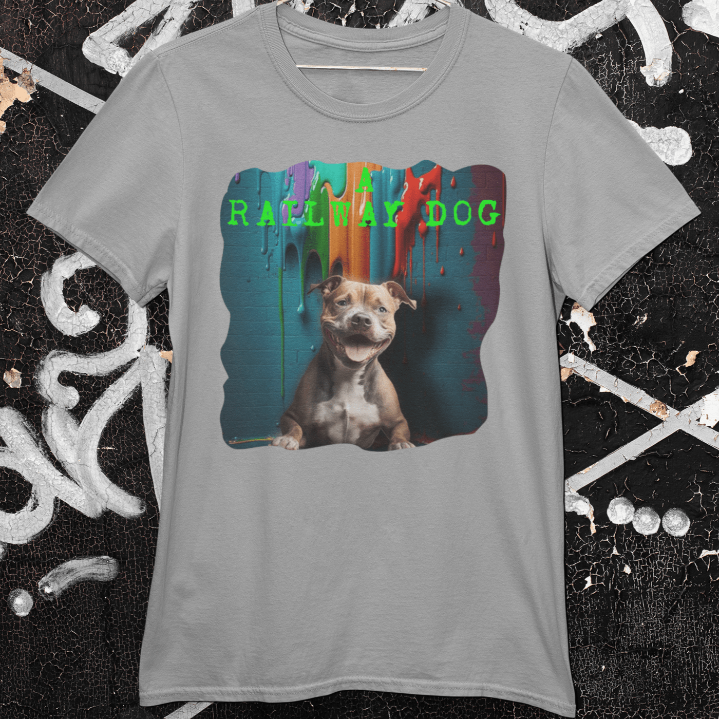 Splash of Colour Staffy T-Shirt | That Should Be on a T-Shirt