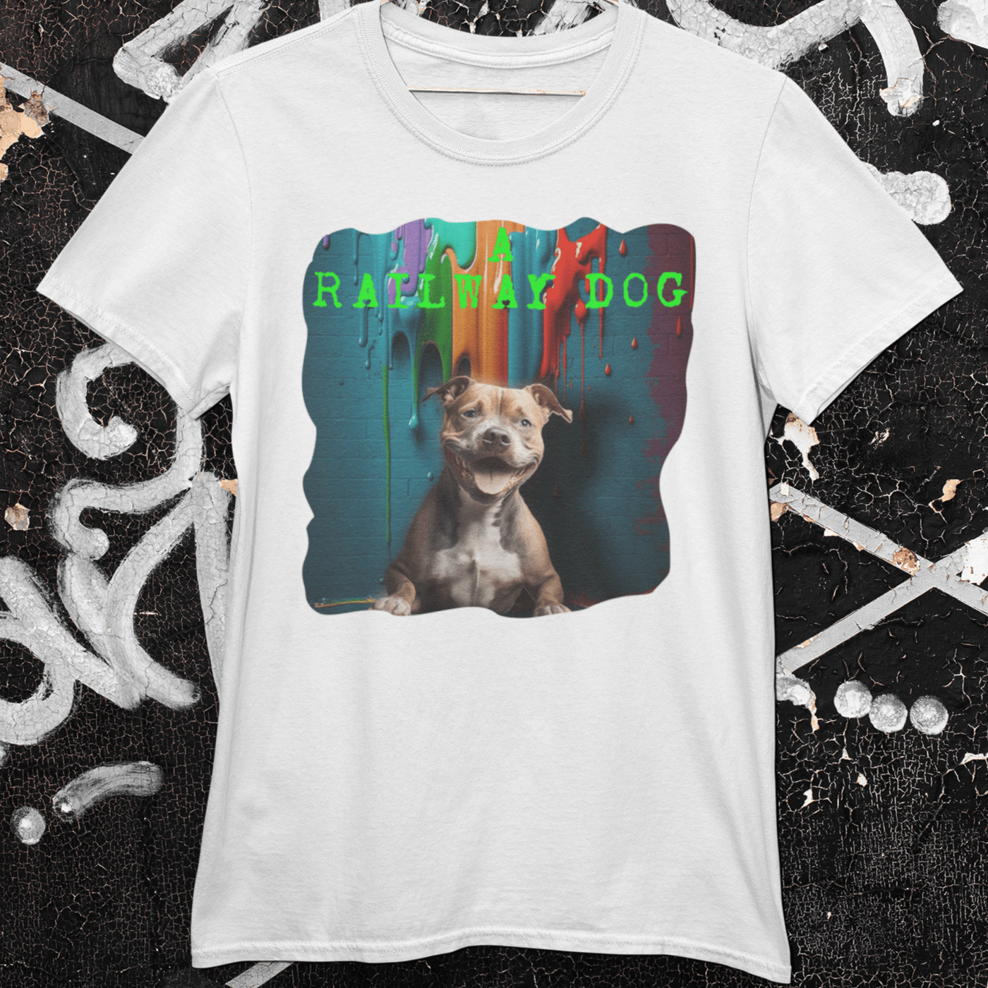 Splash of Colour Staffy T-Shirt | That Should Be on a T-Shirt