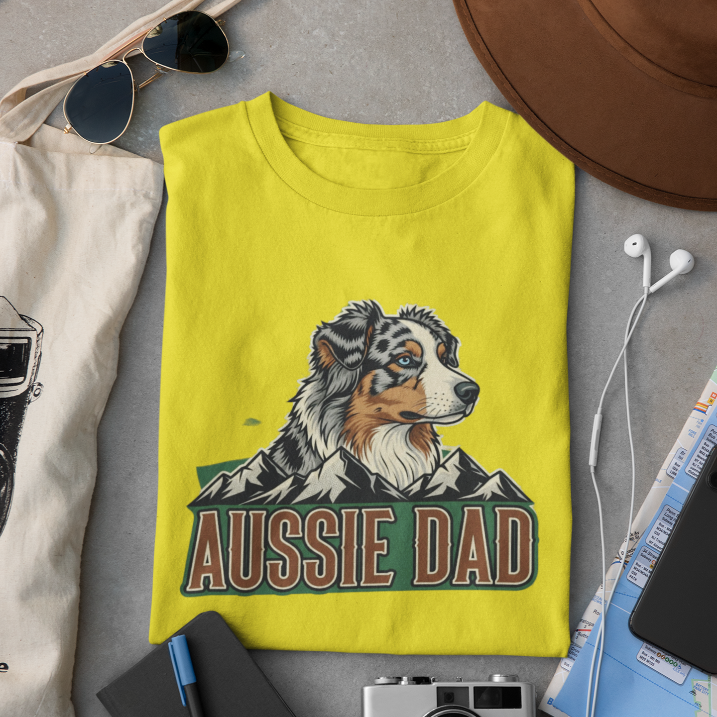 Product Title Aussie Dad T-Shirt: A Perfect Gift for Australian Shepherd Owners