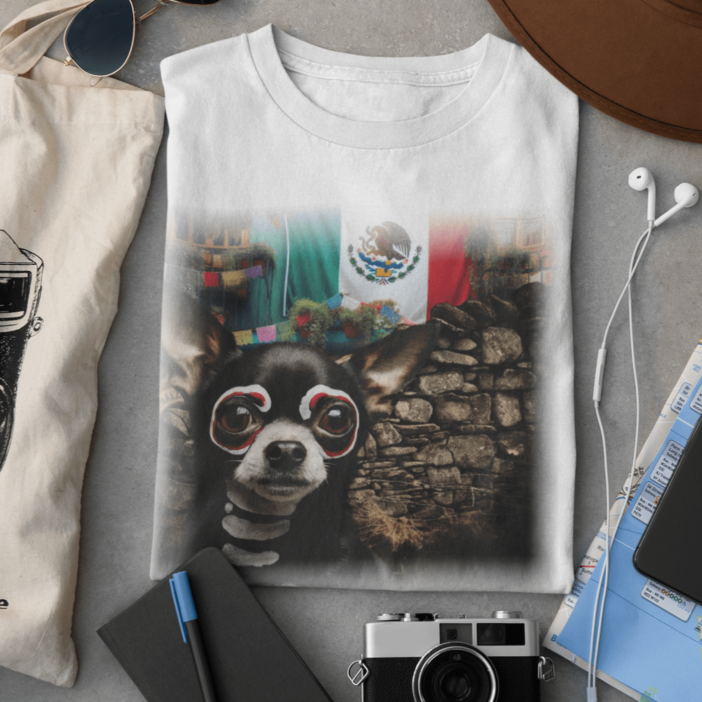 Chihuahua Sugar Skull Dog Tee - That Should Be on a T-Shirt