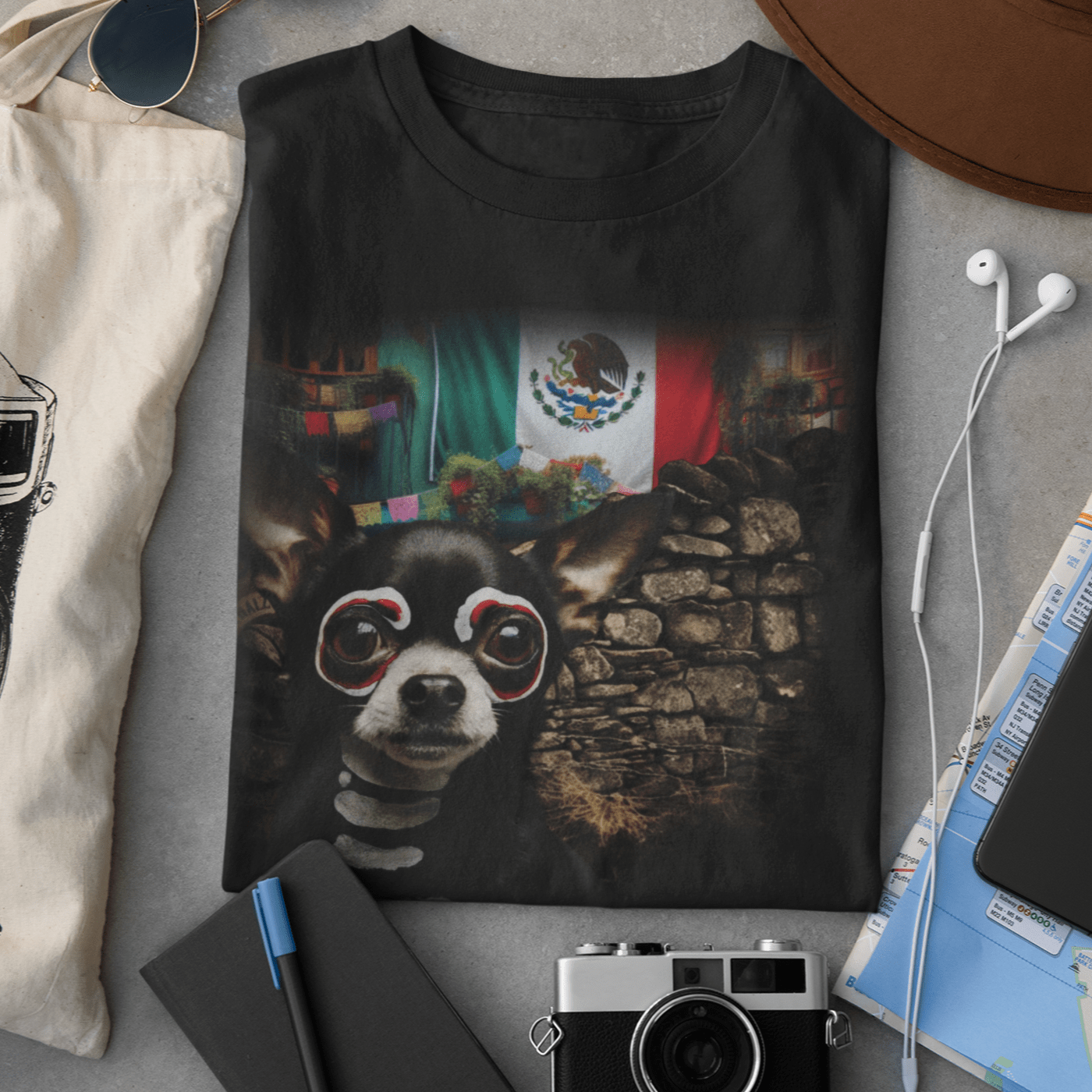 Chihuahua Sugar Skull Dog Tee - That Should Be on a T-Shirt