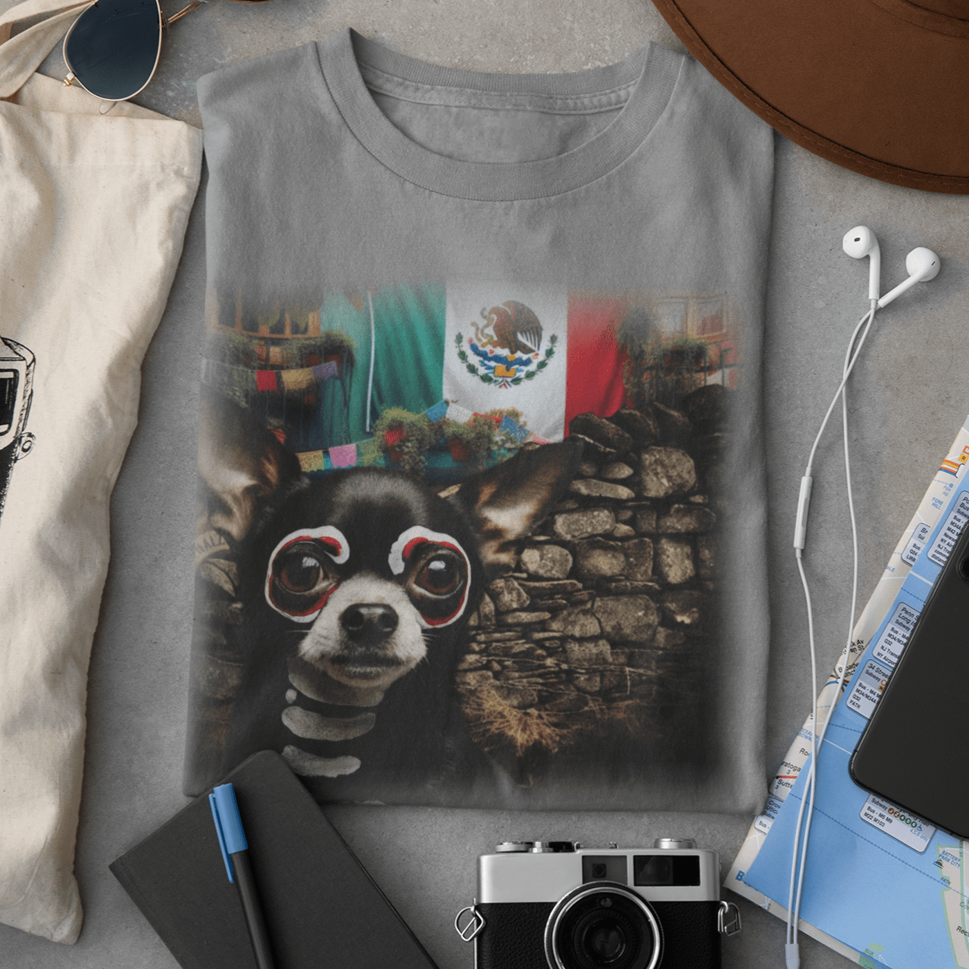 Chihuahua Sugar Skull Dog Tee - That Should Be on a T-Shirt