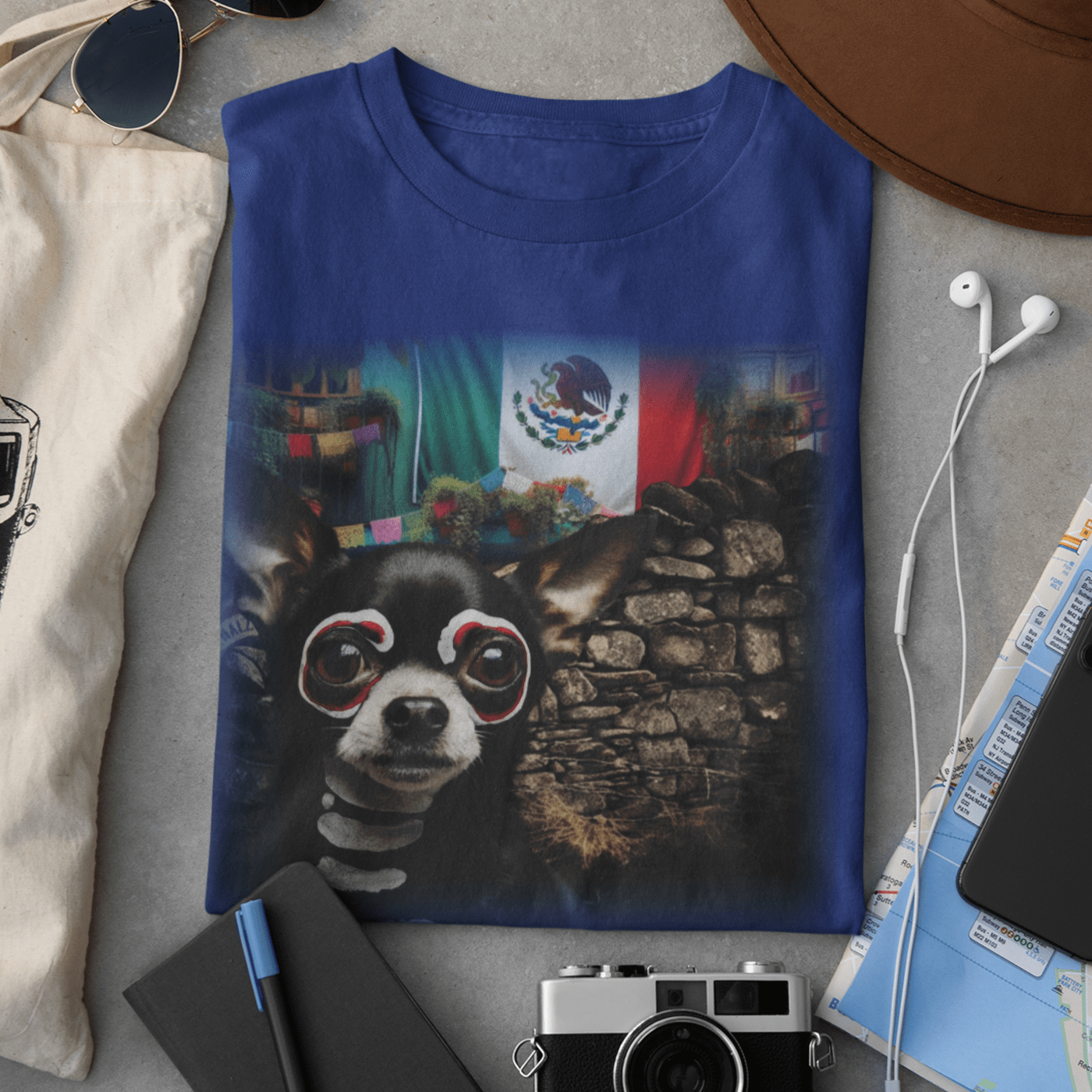 Dia De Los Muertos Chihuahua Tshirt