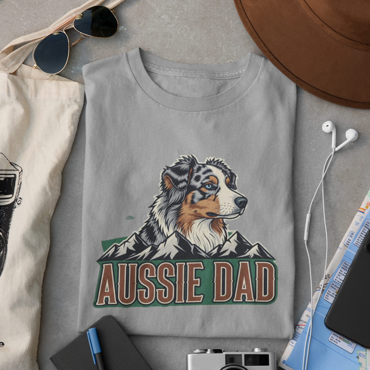 Product Title Aussie Dad T-Shirt: A Perfect Gift for Australian Shepherd Owners