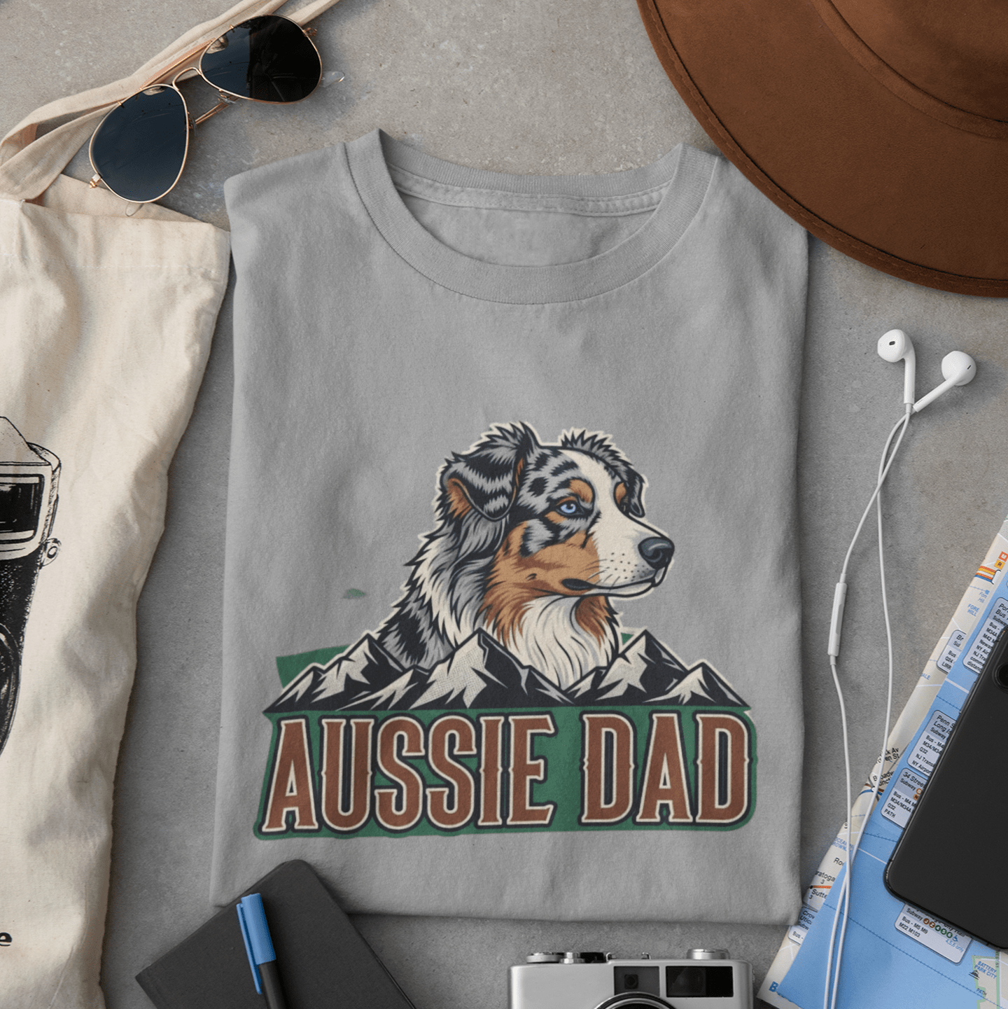 Product Title Aussie Dad T-Shirt: A Perfect Gift for Australian Shepherd Owners - That Should Be on a T-Shirt