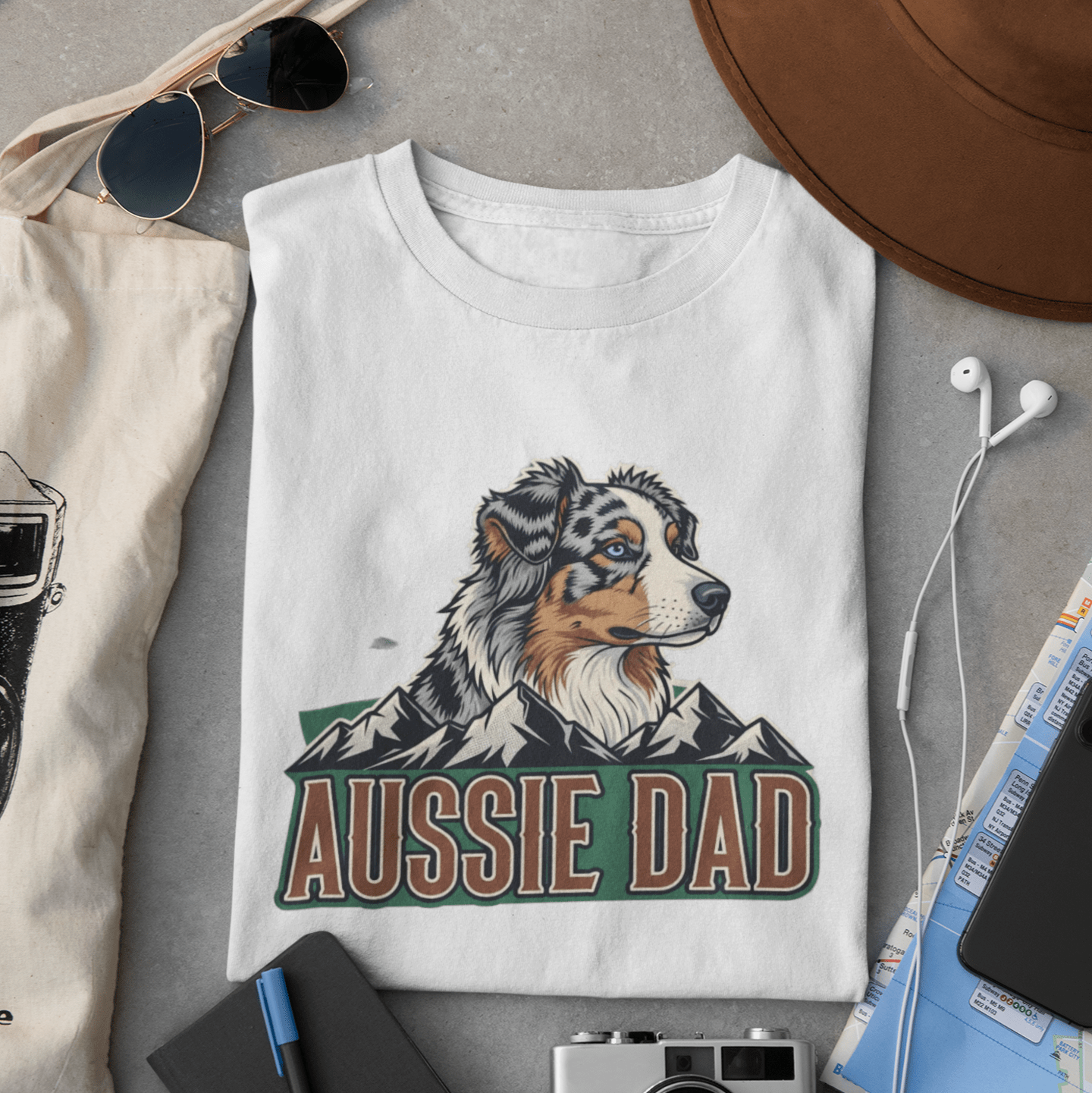 Product Title Aussie Dad T-Shirt: A Perfect Gift for Australian Shepherd Owners - That Should Be on a T-Shirt