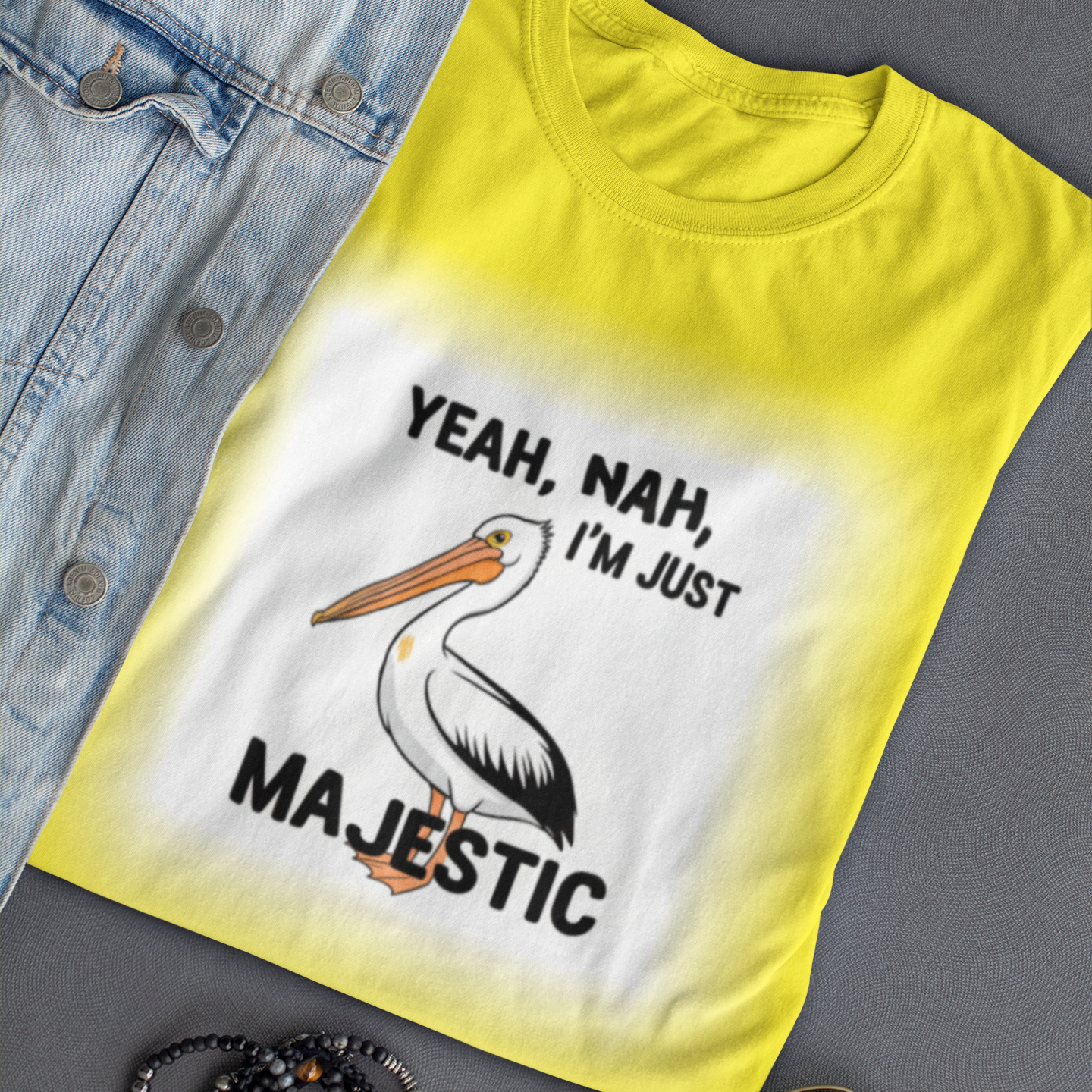 Majestic Statement Tee | Premium "Yeah Nah" Graphic T-Shirt