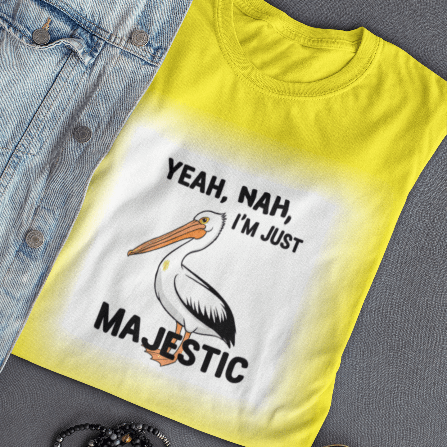 Majestic Statement Tee | Premium "Yeah Nah" Graphic T-Shirt - That Should Be on a T-Shirt