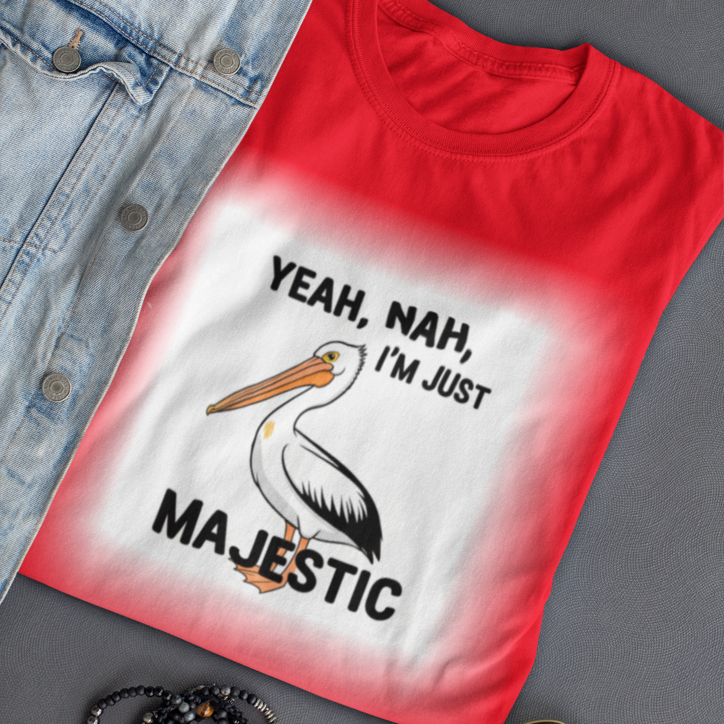 Majestic Statement Tee | Premium "Yeah Nah" Graphic T-Shirt