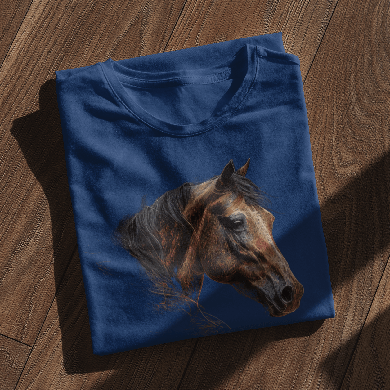 Graphic tee featuring a horse design.