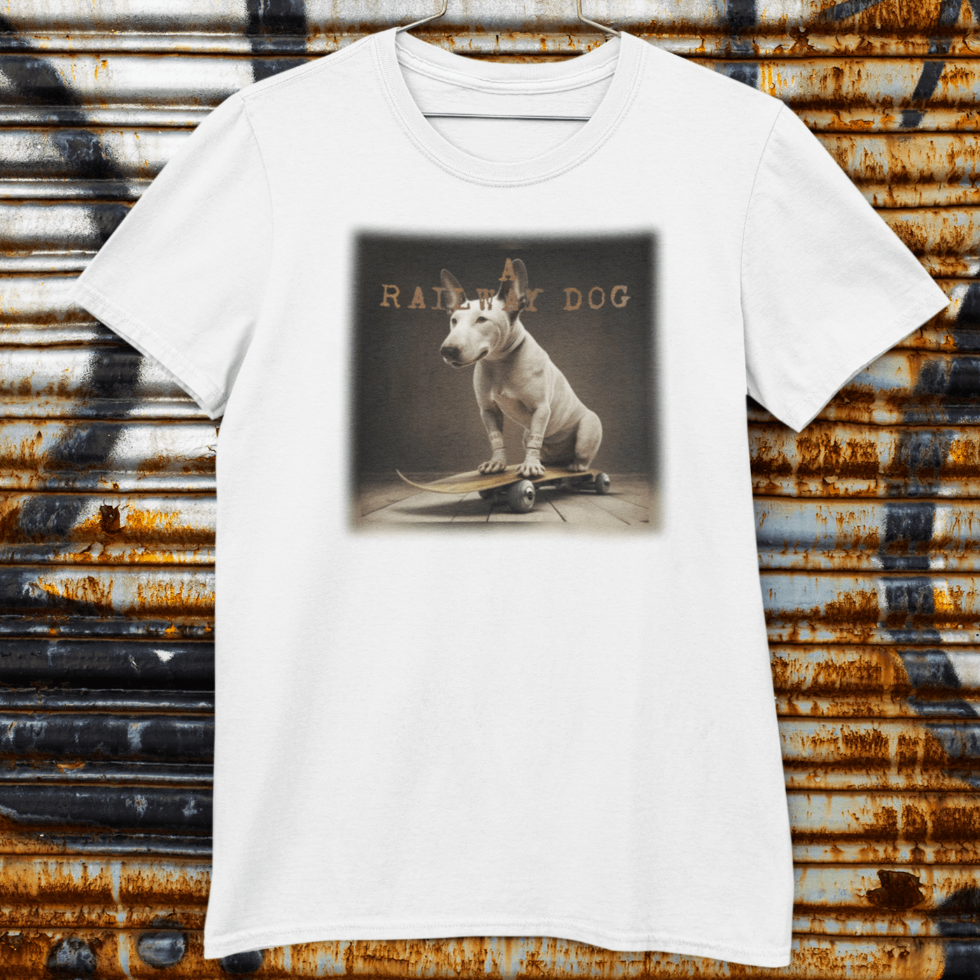 Dog Bull Terrier Skateboard T-Shirt | That Should Be on a T-Shirt