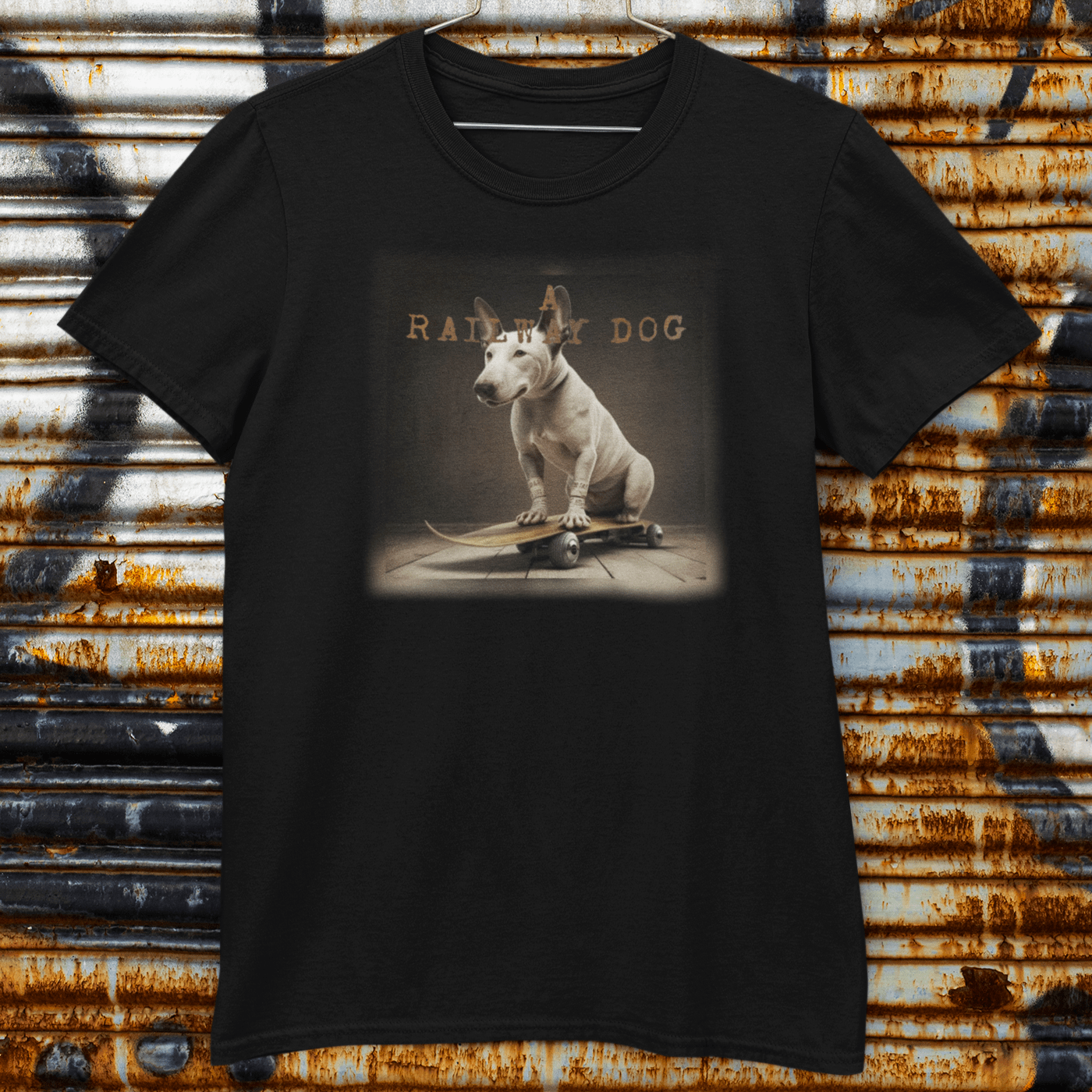 Dog Bull Terrier Skateboard T-Shirt | That Should Be on a T-Shirt