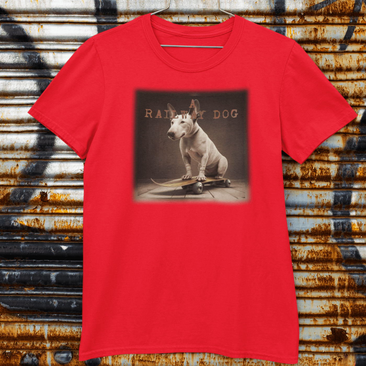 Dog Bull Terrier Skateboard T-Shirt | That Should Be on a T-Shirt
