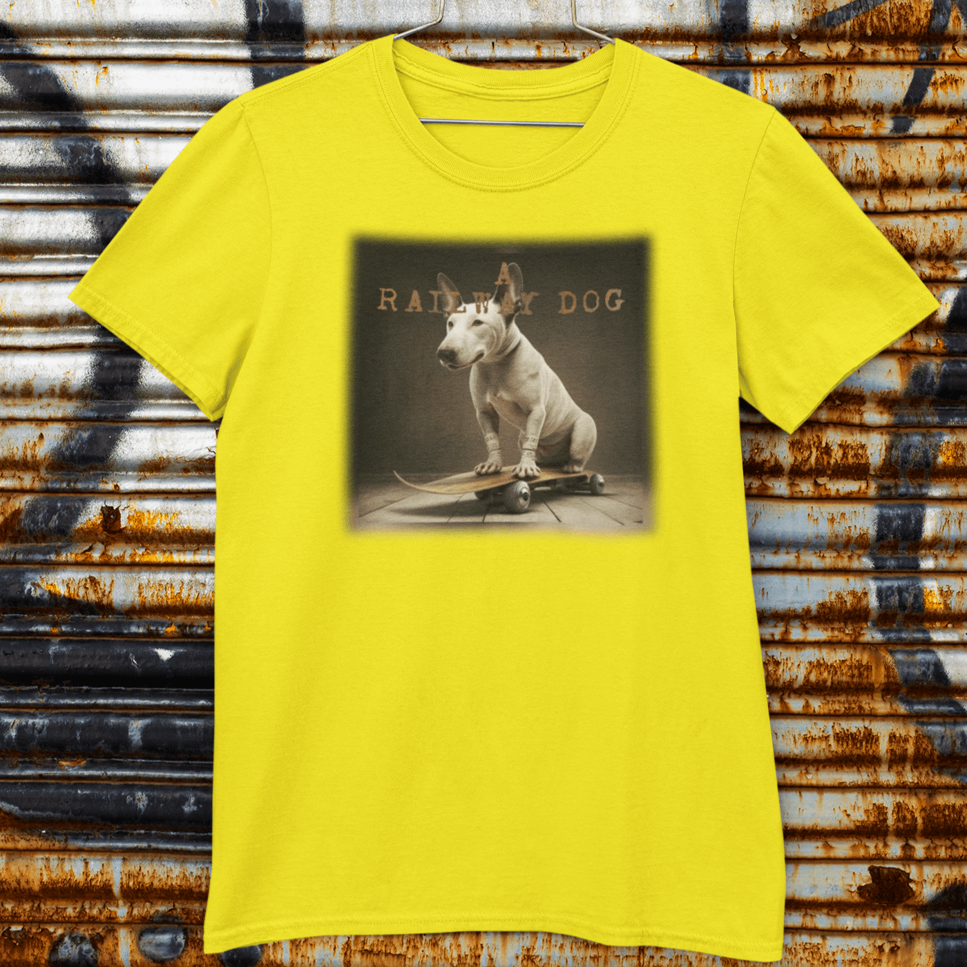 Dog Bull Terrier Skateboard T-Shirt | That Should Be on a T-Shirt