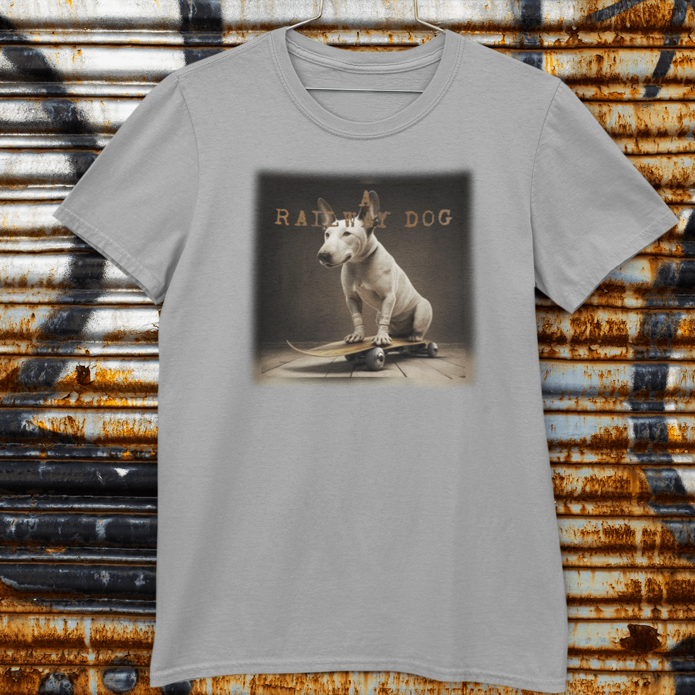 Dog Bull Terrier Skateboard T-Shirt | That Should Be on a T-Shirt