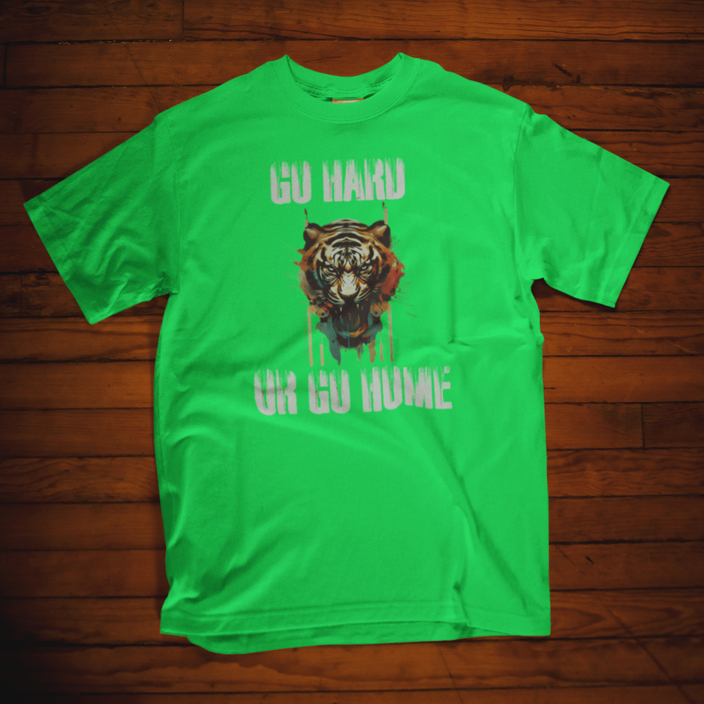 T-shirt featuring a motivational tiger design