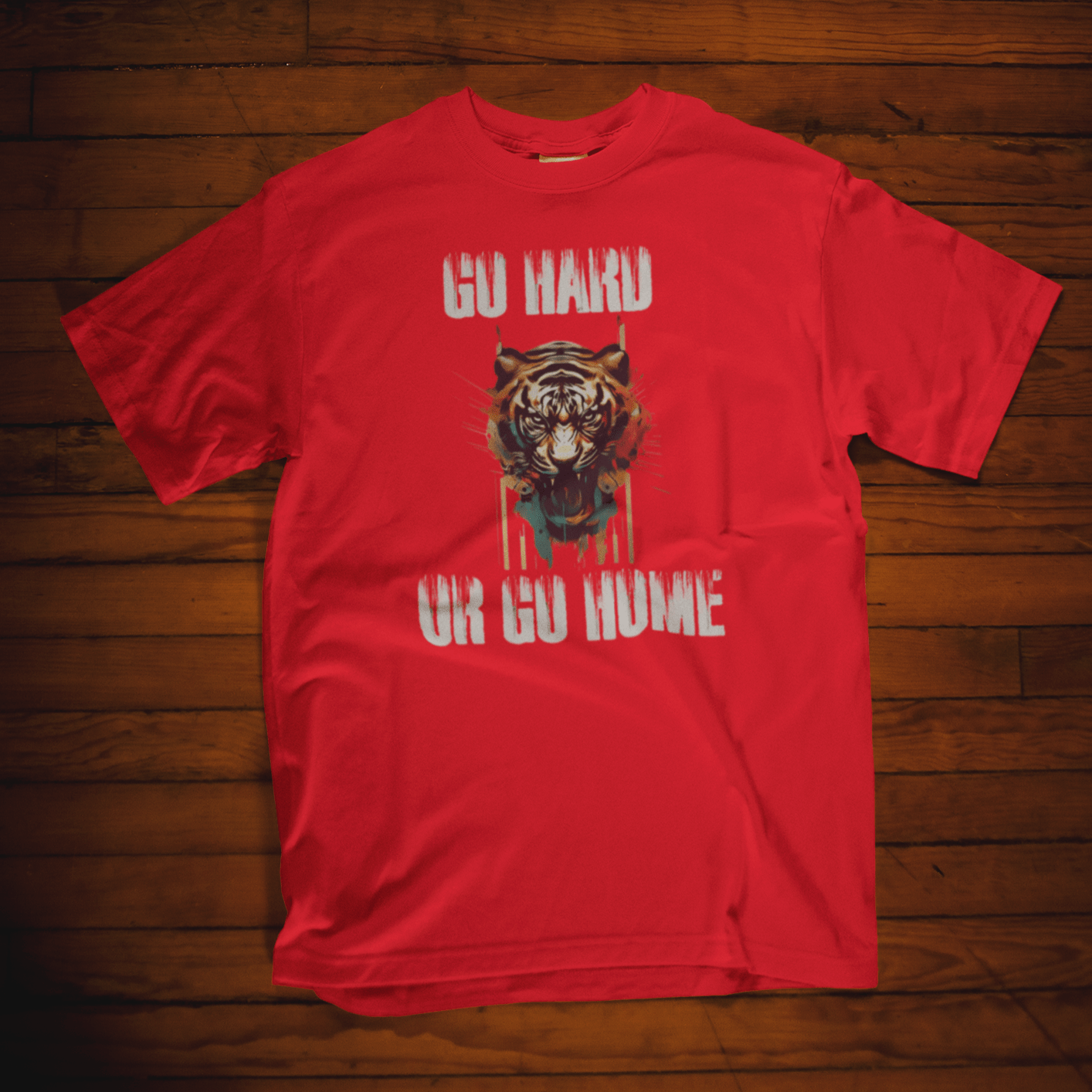 T-shirt featuring a motivational tiger design