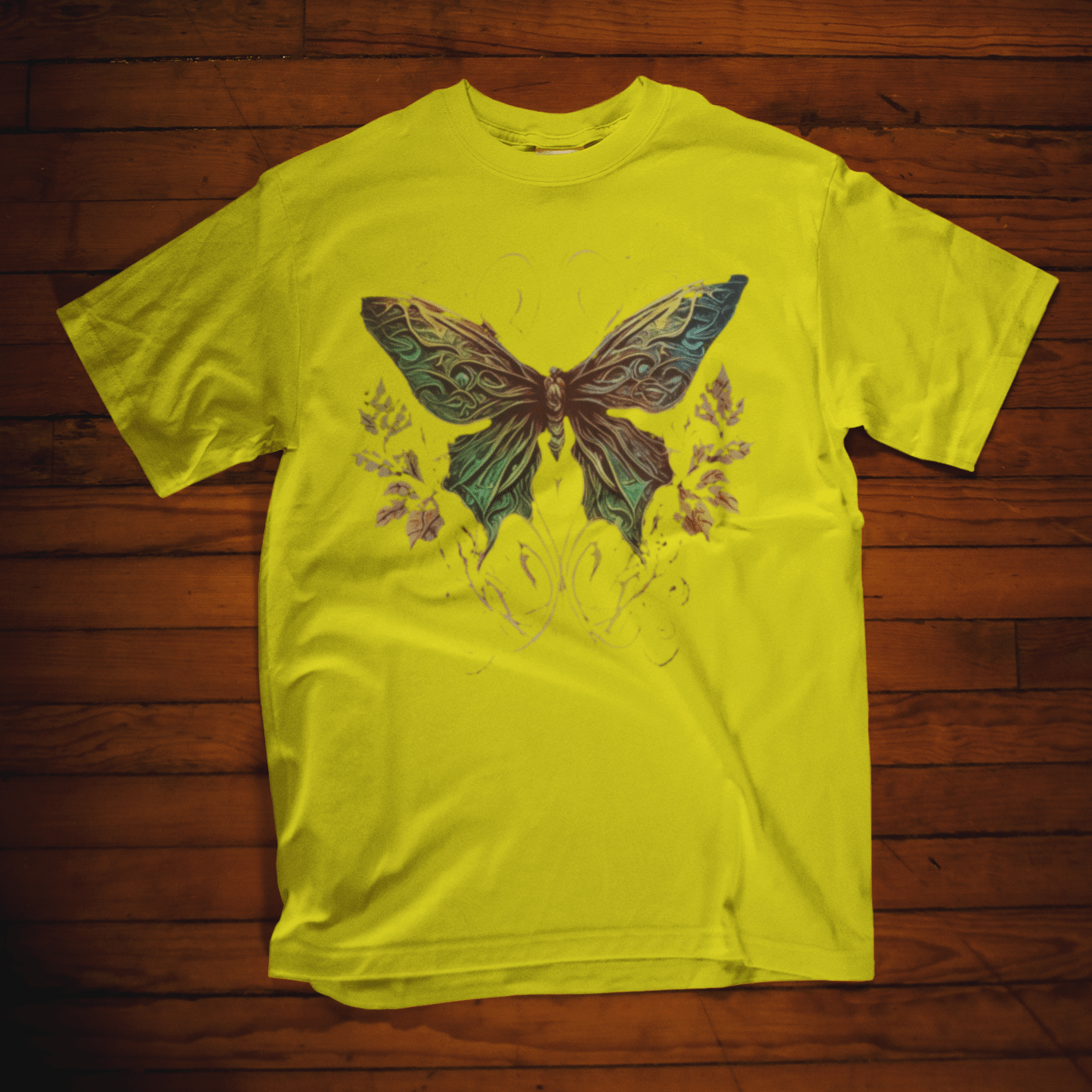 T-shirt featuring a Celtic butterfly design