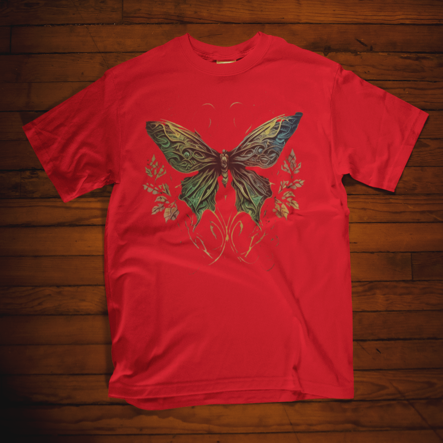 T-shirt featuring a Celtic butterfly design