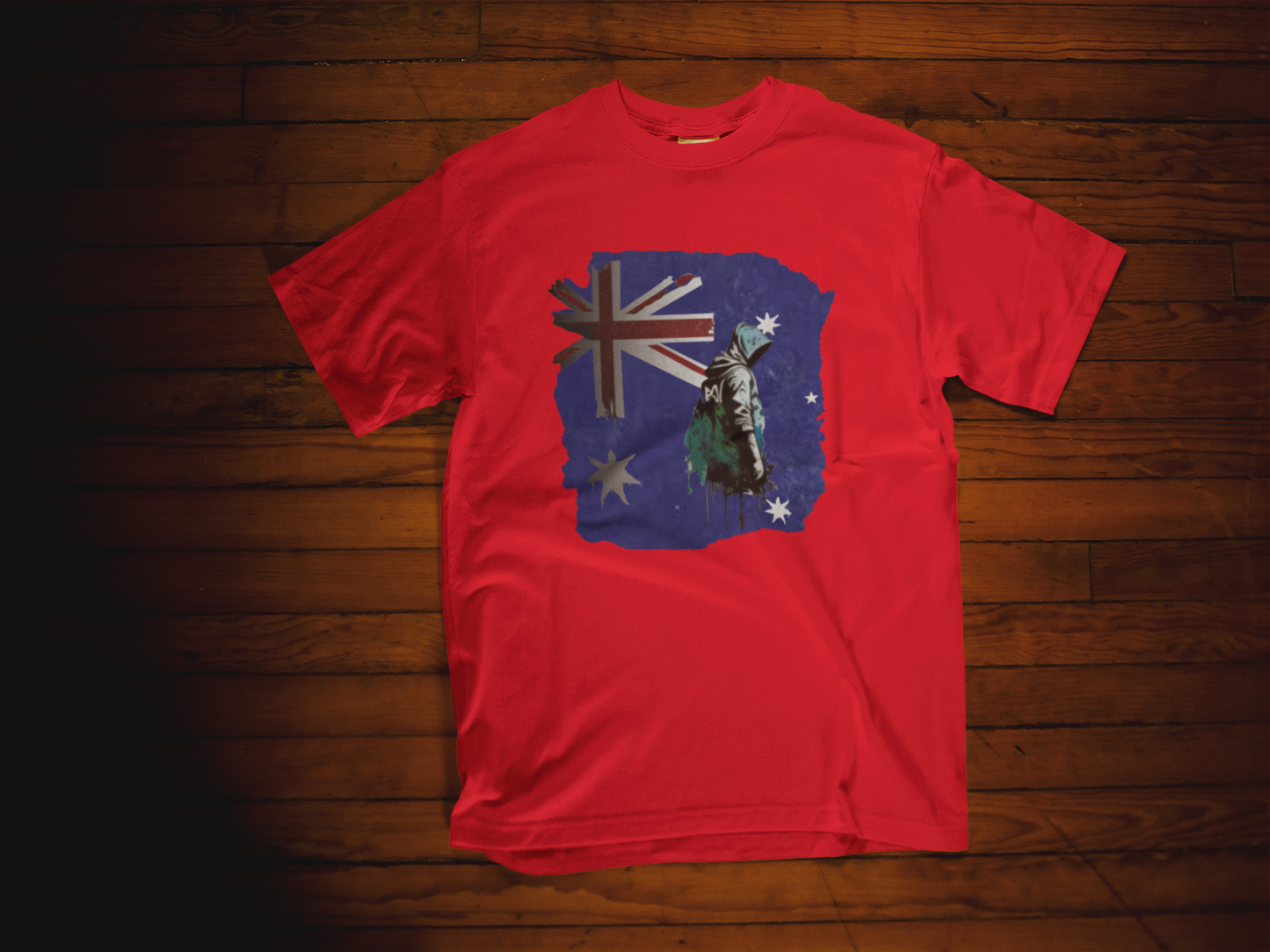 The Aussie Rebel Tee: Banksy-Style Graffiti T-Shirt