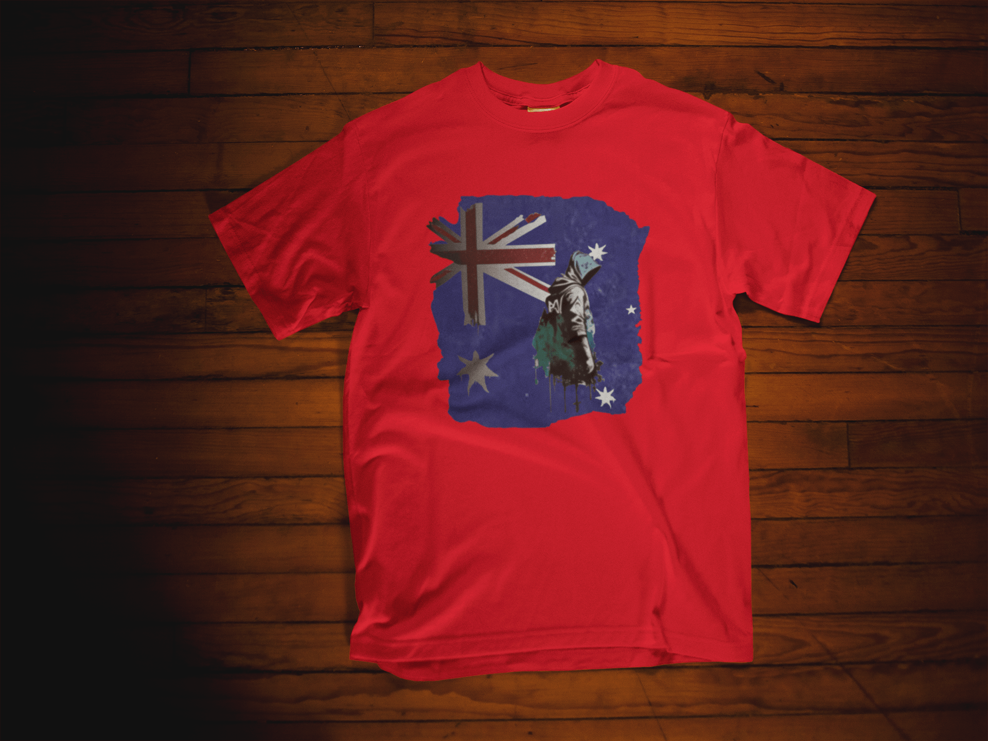 The Aussie Rebel Tee: Banksy-Style Graffiti T-Shirt - That Should Be on a T-Shirt