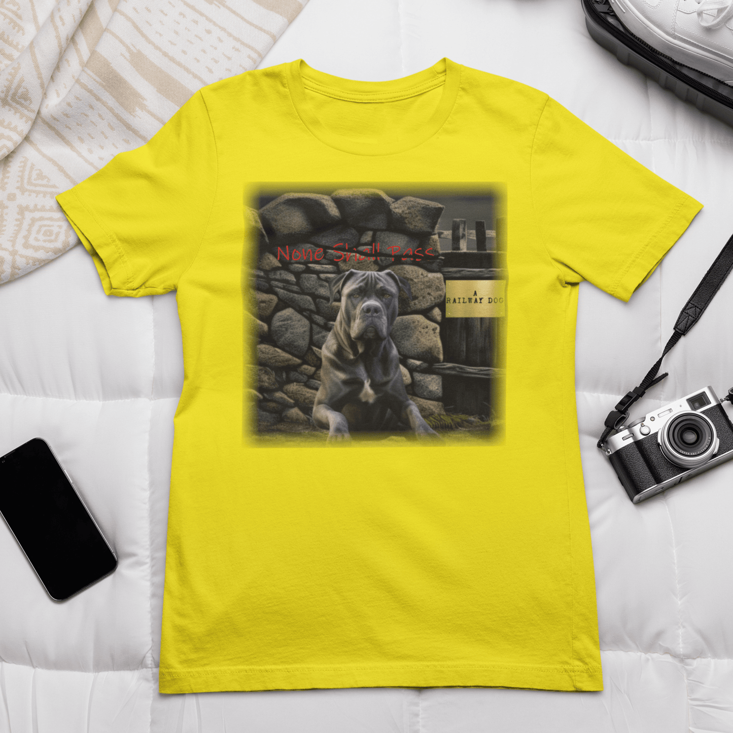 T-shirt featuring a Cane Corso dog.