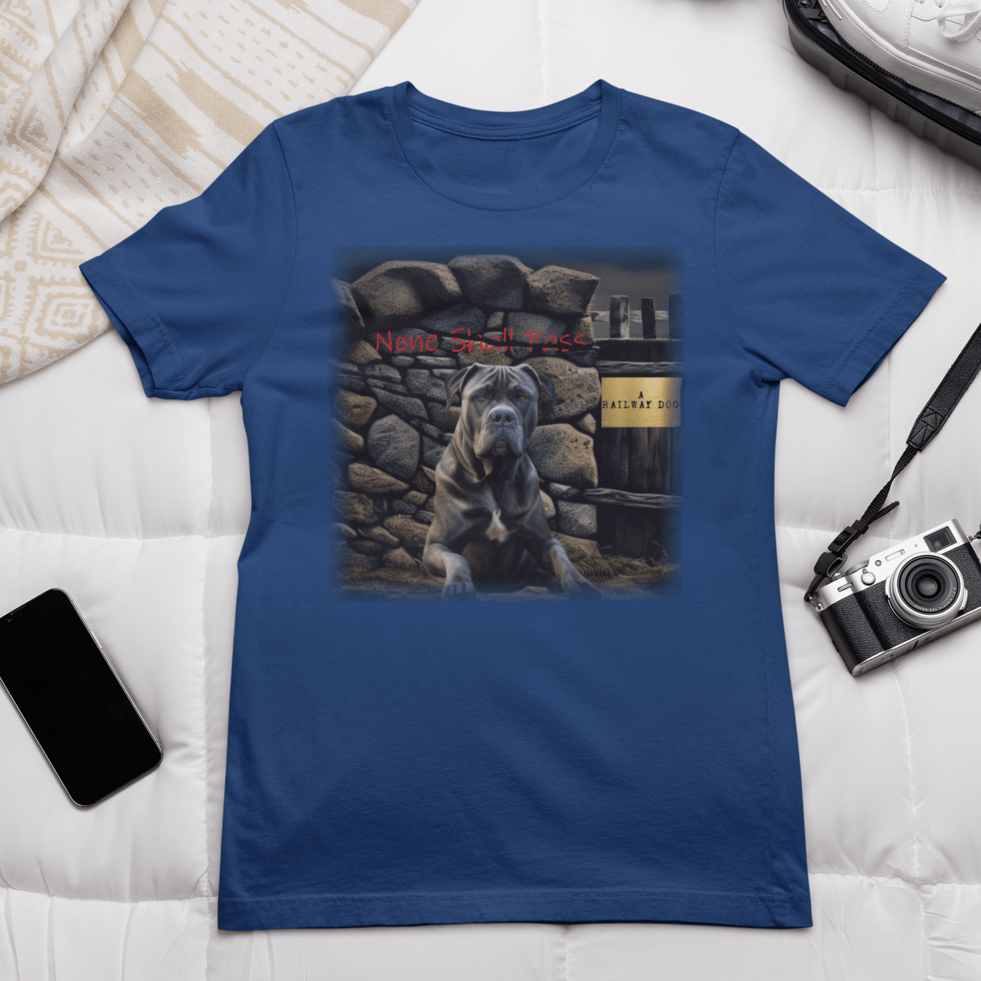 T-shirt featuring a Cane Corso dog.