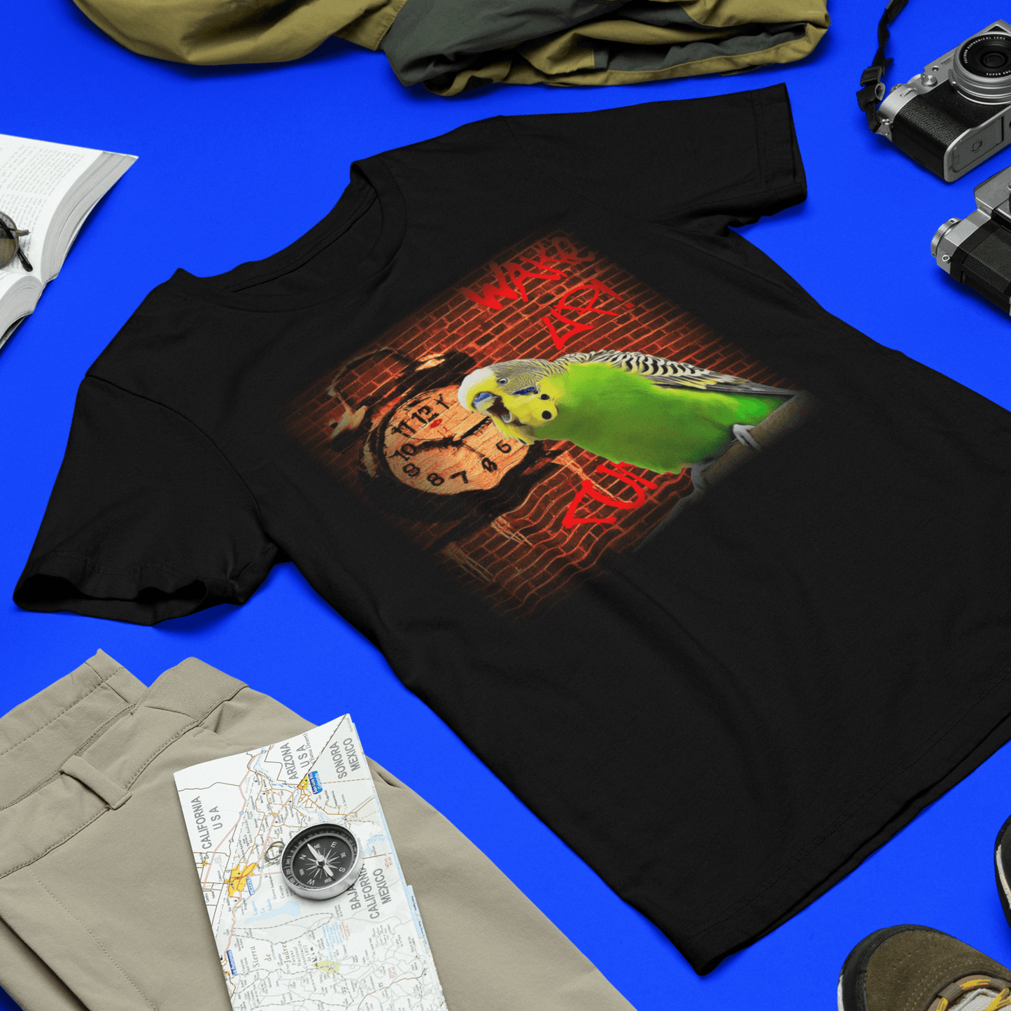 Budgerigar and Alarm Clock T-Shirt