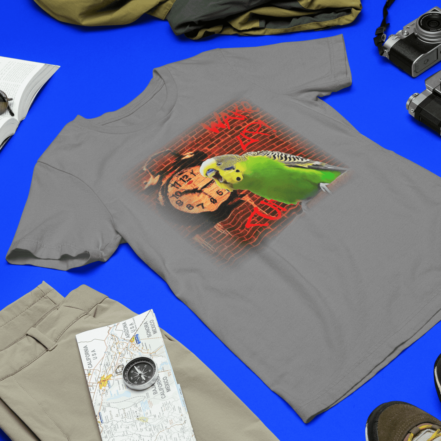 Budgerigar and Alarm Clock T-Shirt