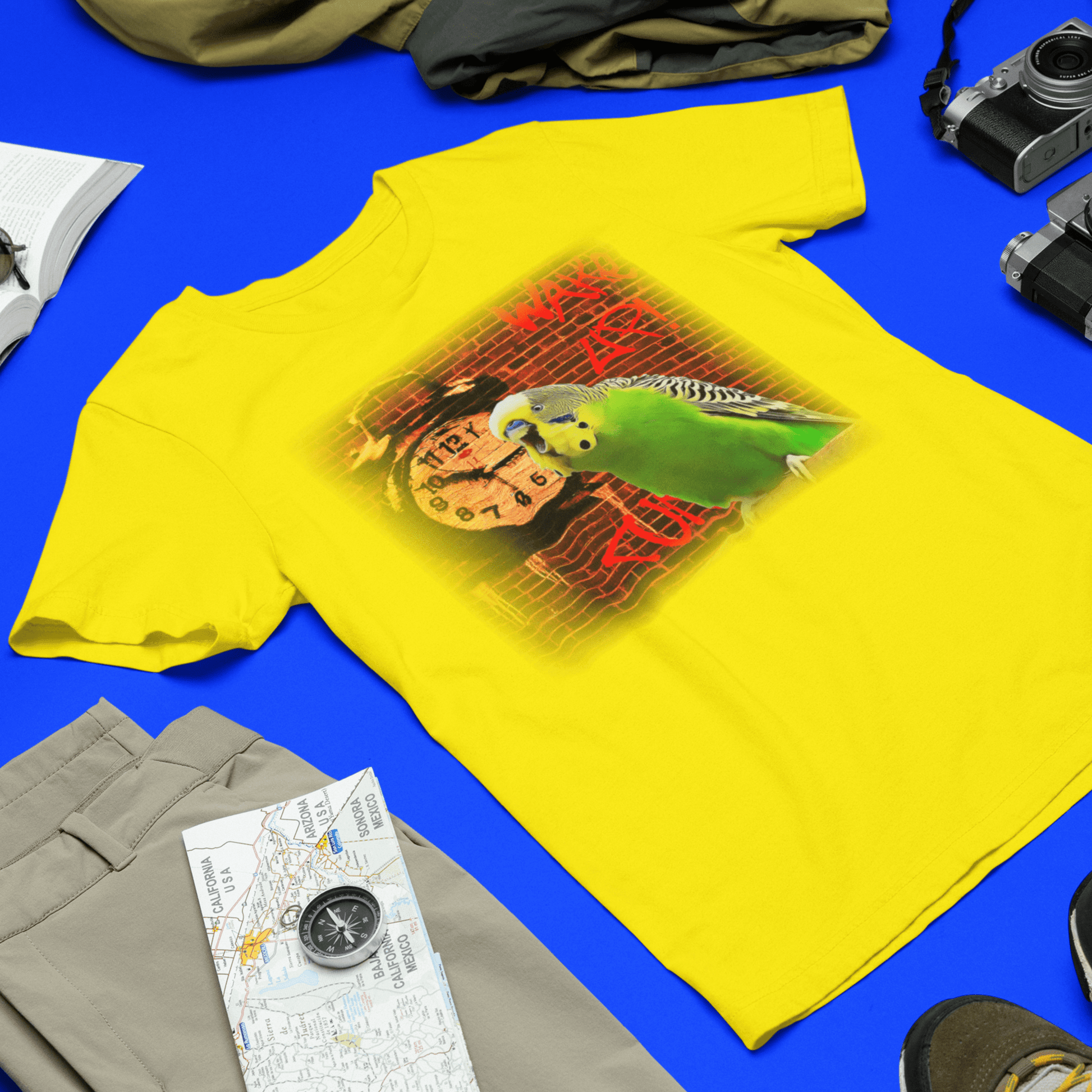 Budgerigar and Alarm Clock T-Shirt