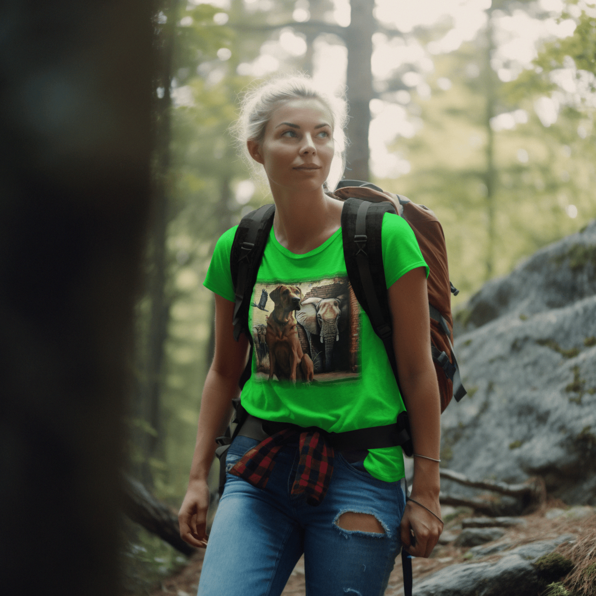 mage of a powerful Rhodesian Ridgeback on a t-shirt.  pen_spark