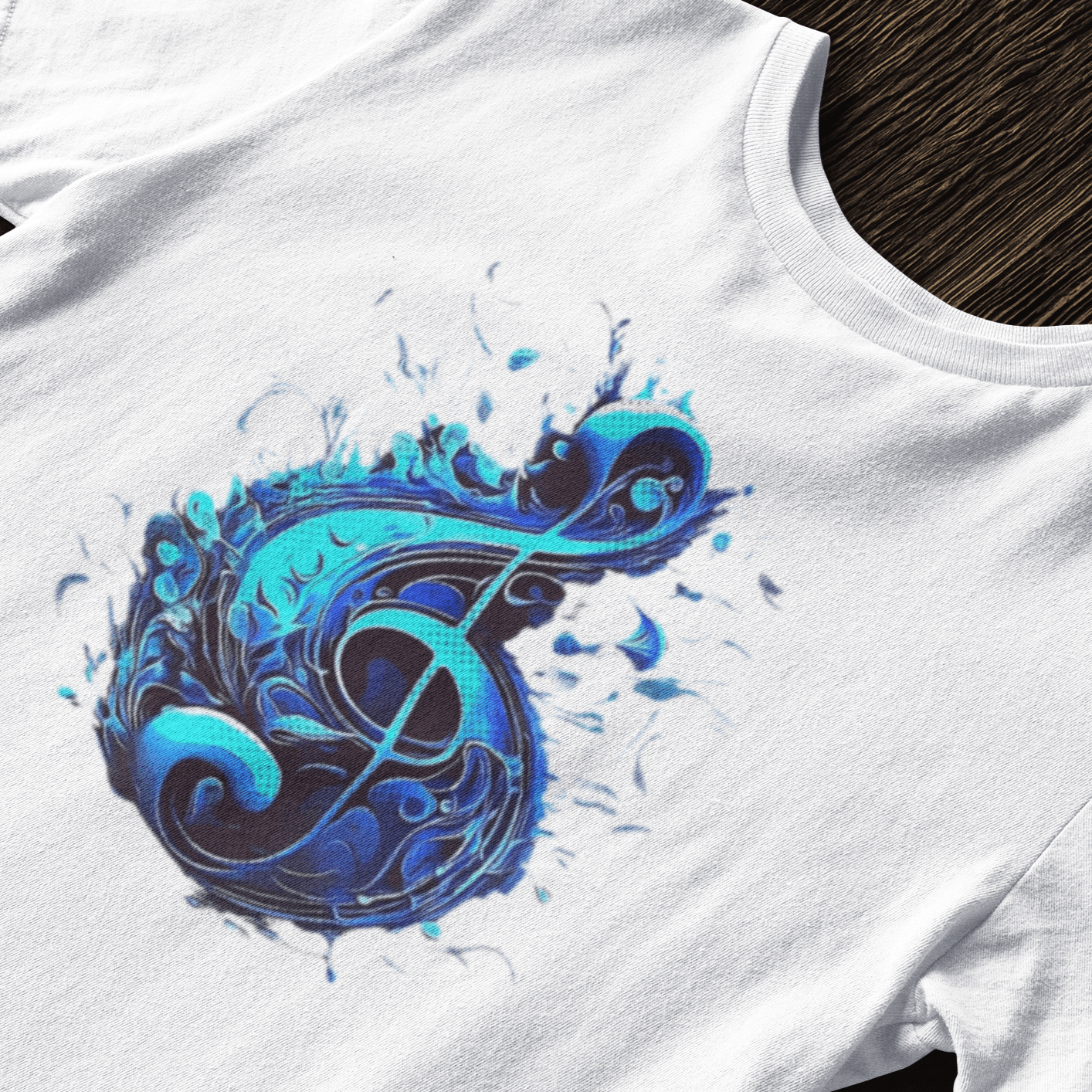 T-shirt featuring a musical symbol: a treble clef